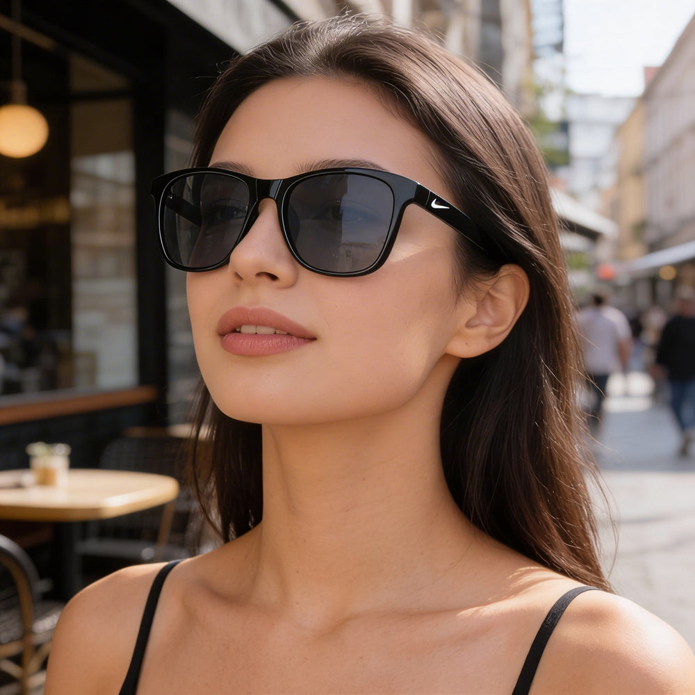 Nike Passage Ev1199 Unisex Black Plastic Frame Dark Grey Non-Polarized UV Protection Wayfarer Sunglasses 55mm