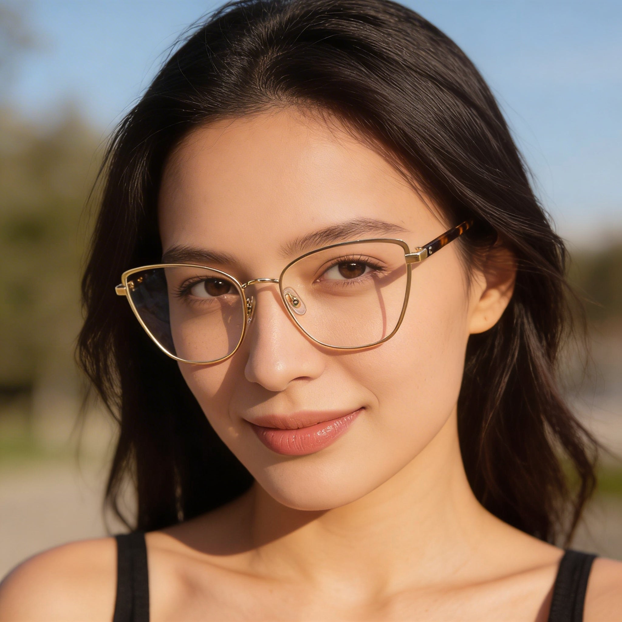 Montura óptica Carrera 3039 para mujer, de metal dorado claro, para lentes graduadas, lente de 54 mm, puente de 140 mm, patilla de 17 mm., Photo 4