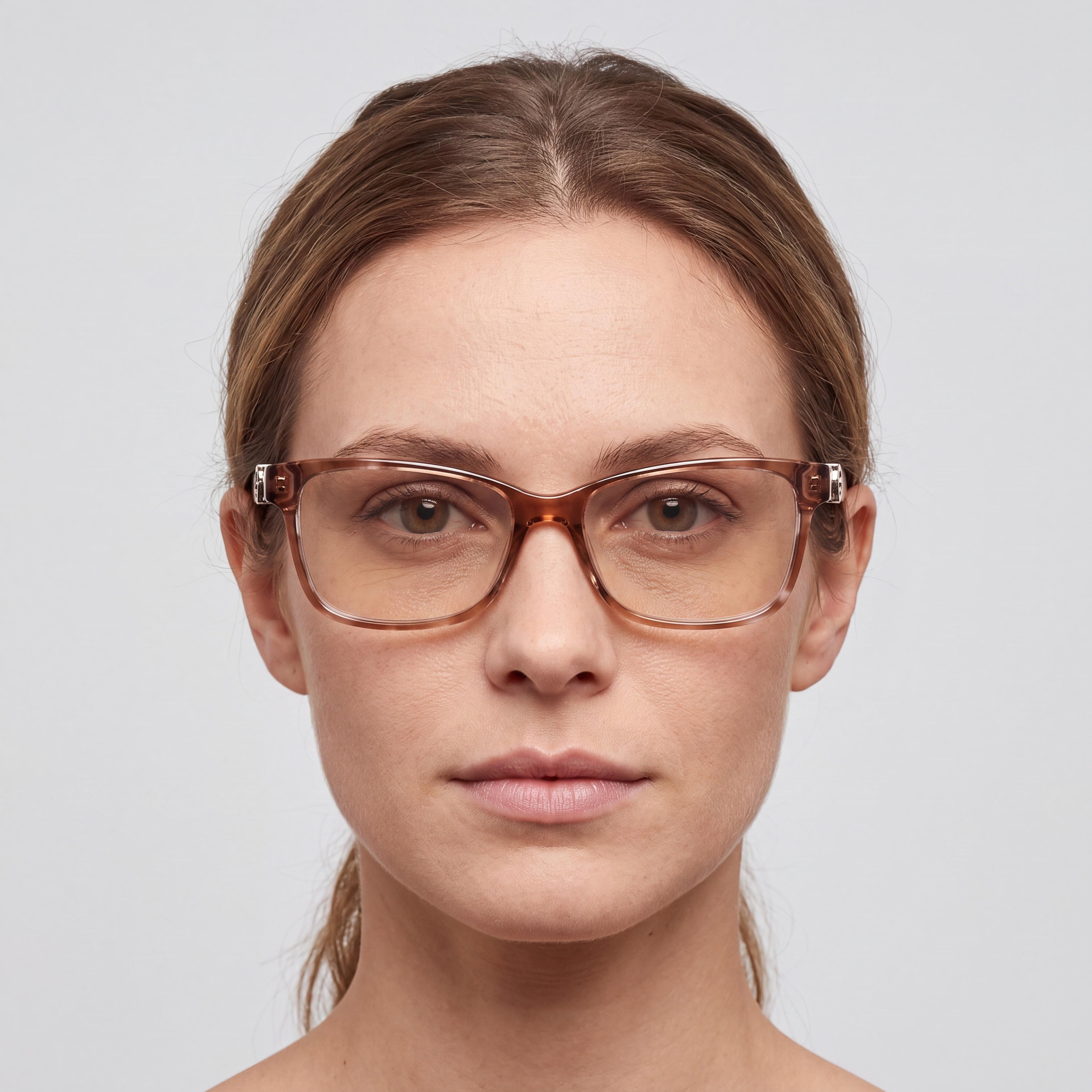 GUESS 50227 059 Women's Plastic Frame Eyewear with Beige Frame and Multicolor Lenses, 50-15-140mm, Photo 4