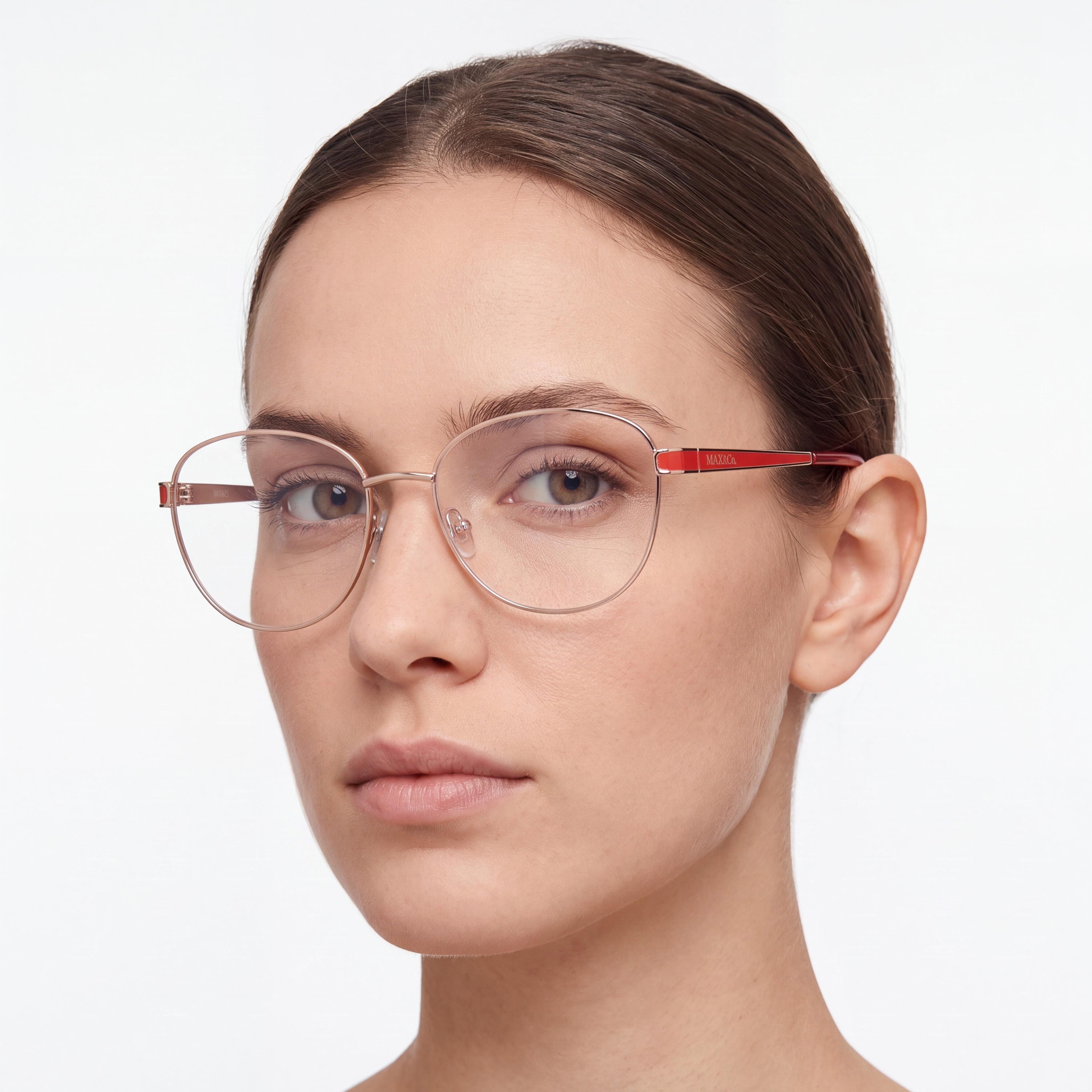 Max & Co. MO5148 028 Women's Eyeglasses with Shiny Rose Gold Frame - Lens Width 54mm, Bridge 16mm, Temple Length 140mm, Photo 4