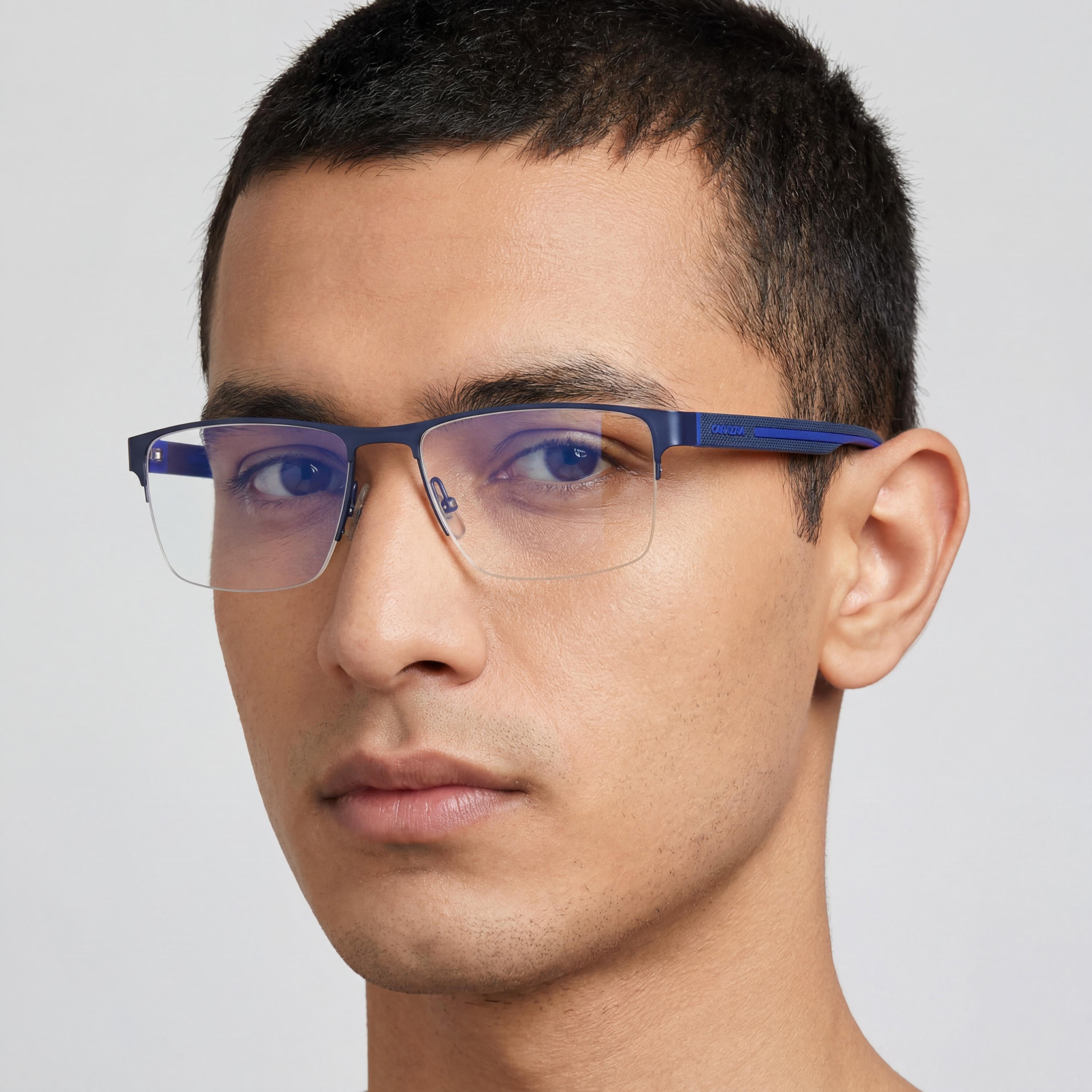Carrera 8893 Unisex Stainless Steel Matte Blue Non-polarised Sunglasses 58mm, Photo 4