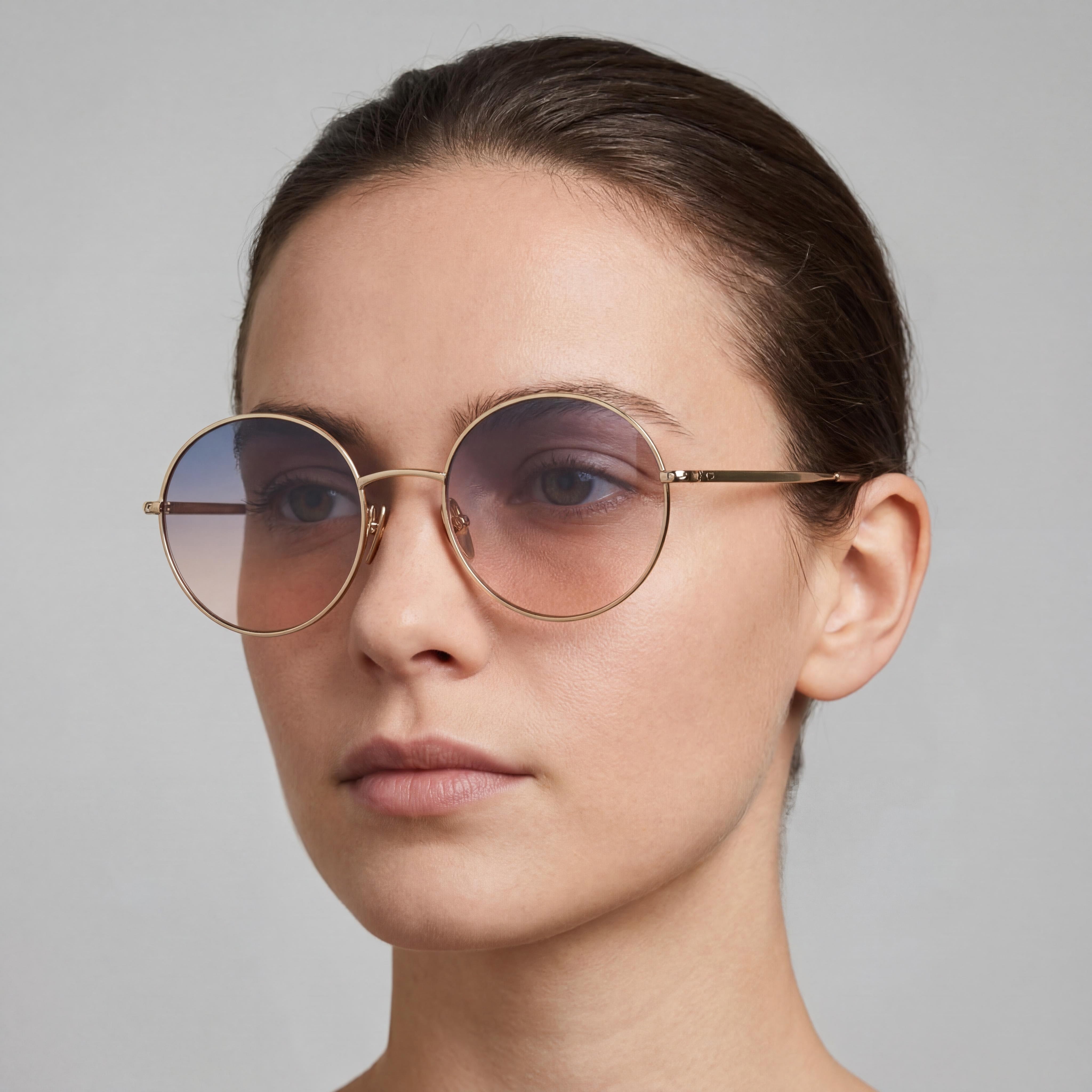 Isabel Marant Casual Women's Rose Gold Round Oval Stainless Steel UV Protection Sunglasses 54mm, Photo 4