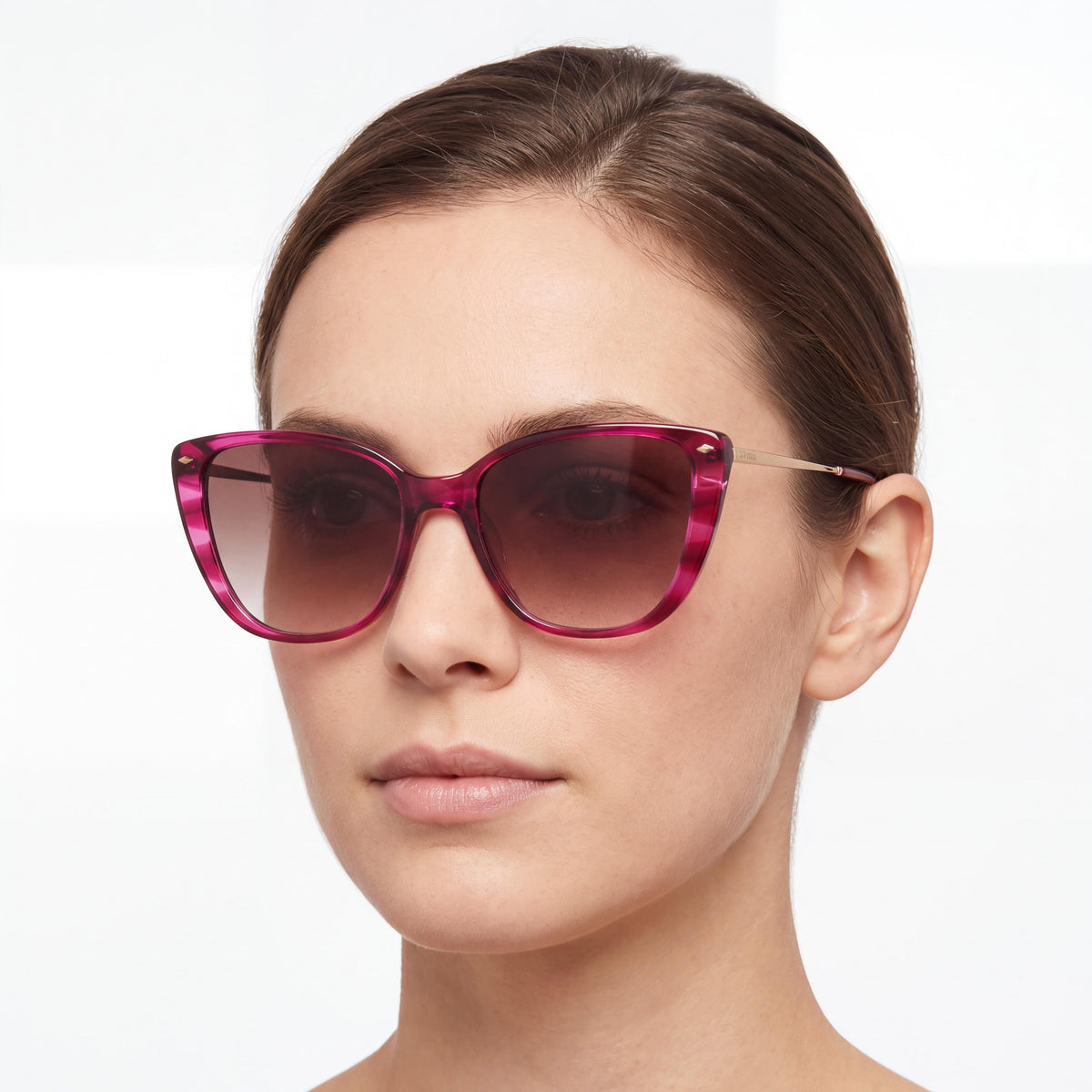 Gafas de Sol de Mujer Fossil Fos 2101/G/S de Plástico Burdeos Marrón, Lentes No UV Burdeos, 54mm, Photo 3