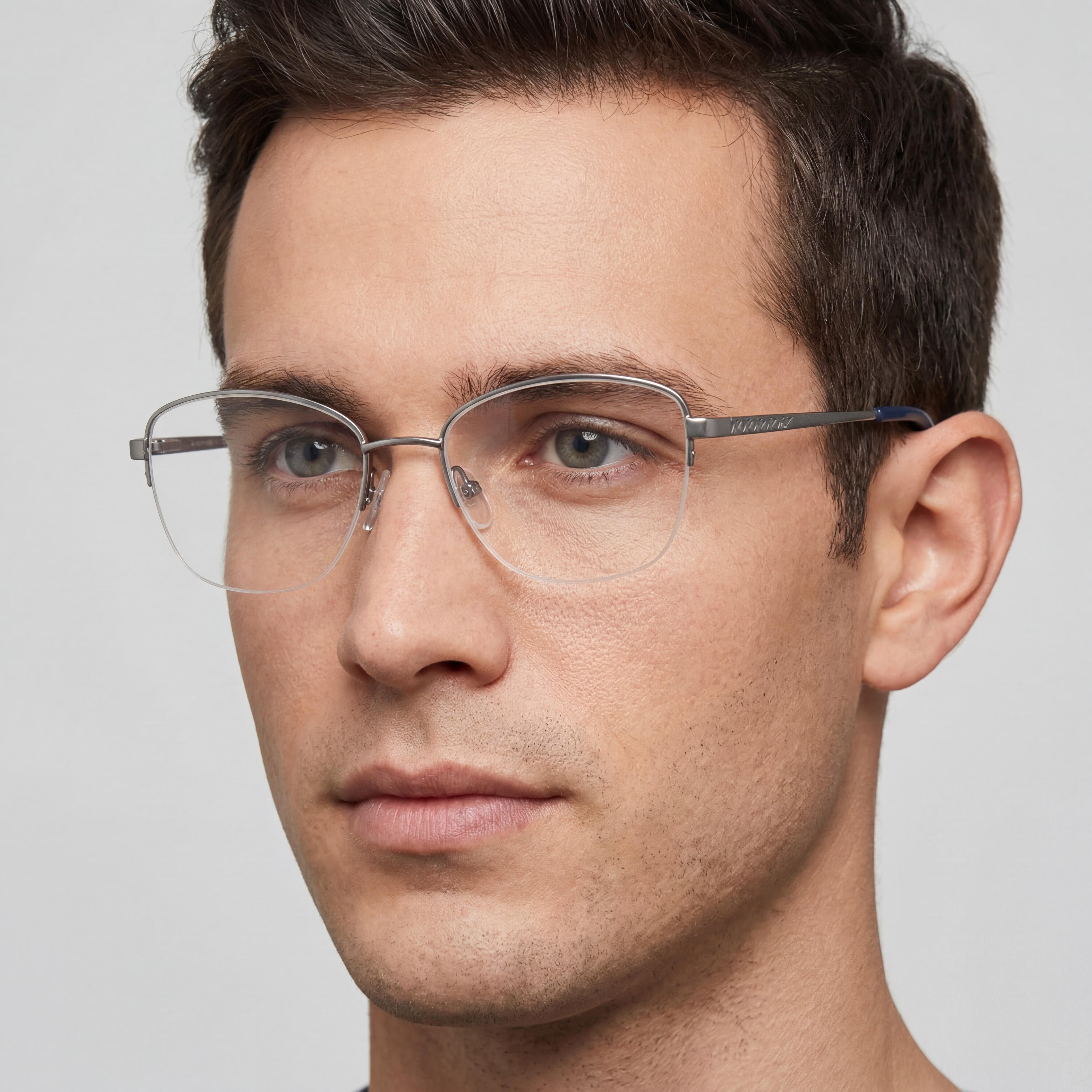 Adensco Ad 252 Men's Blue Metal Frame Eyeglasses 51mm, Photo 4