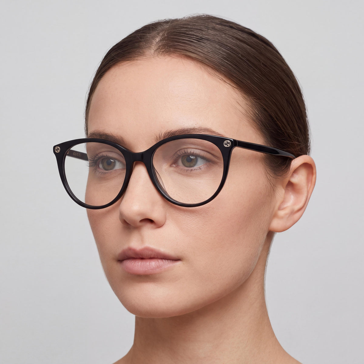 Gucci Gg0093o-001 Women's Black Acetate Cateye Eyeglasses, Lens Width 53mm, Bridge 17mm, Temple 140mm, Photo 4