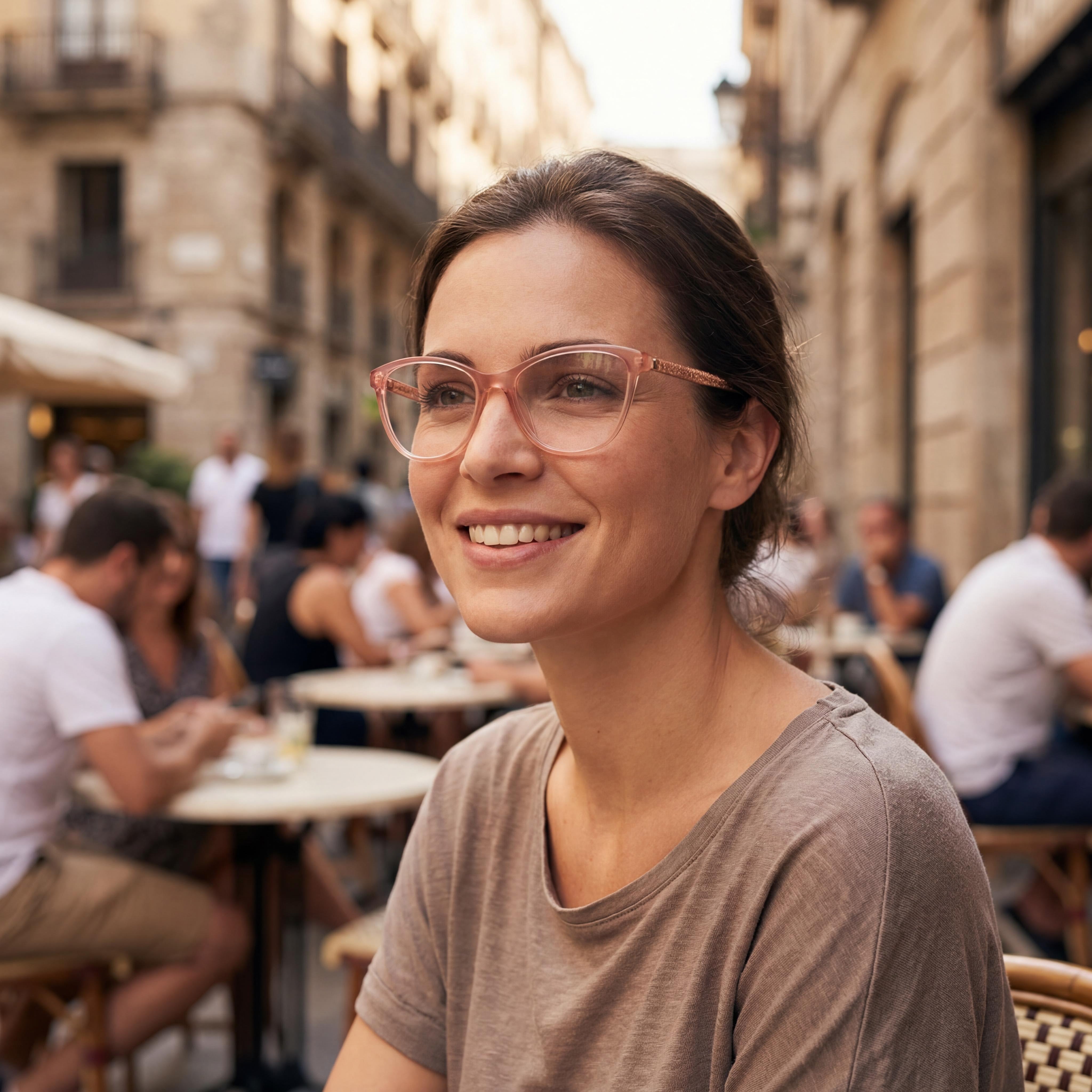 Jones New York J778 Women's Brown Plastic Frame Polarized Polycarbonate Lens Eyewear, Size 52-17-140, Photo 3