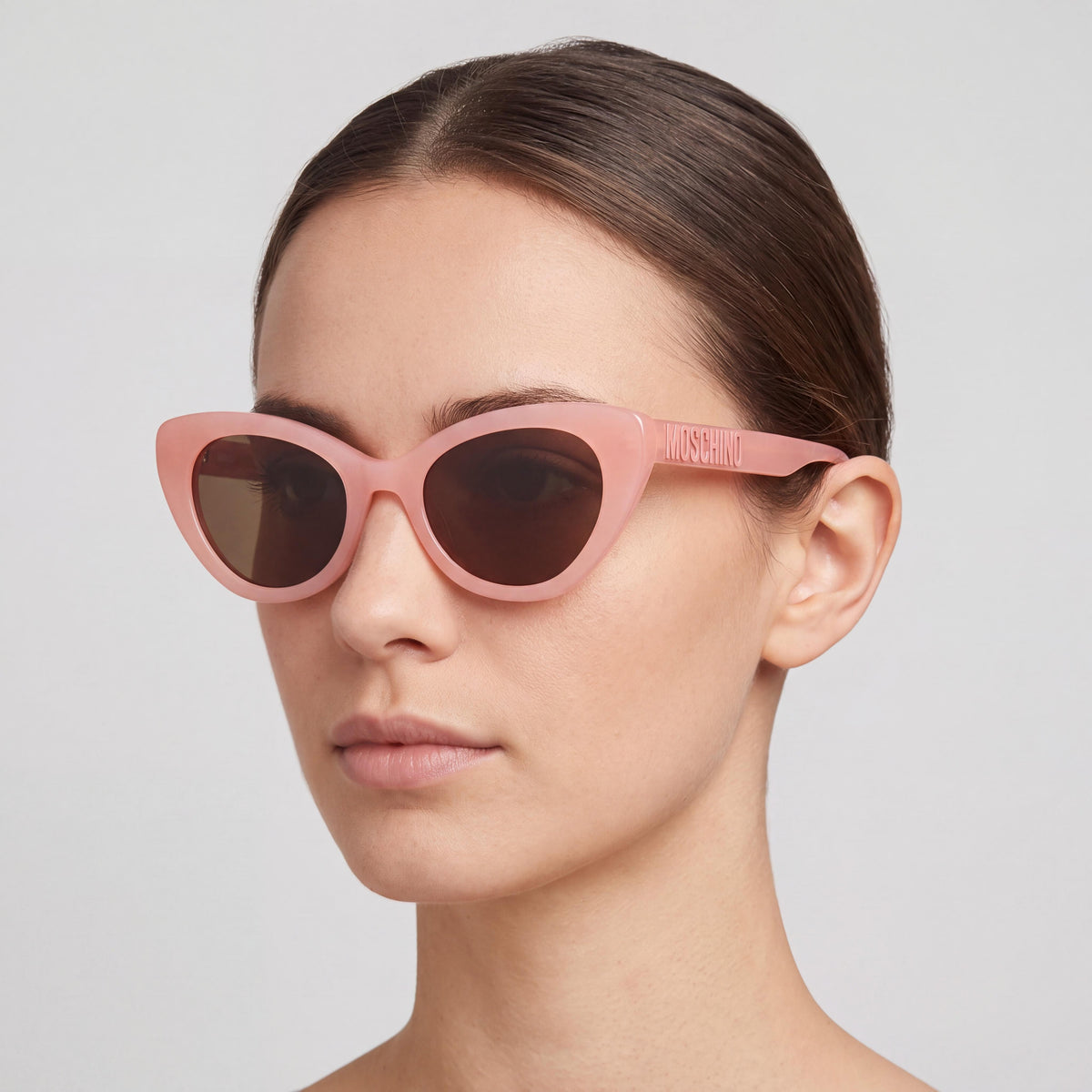 Moschino Casual Women's Orange Acetate Frame Grey Polycarbonate Lens UV Protection Sunglasses 51mm, Photo 5