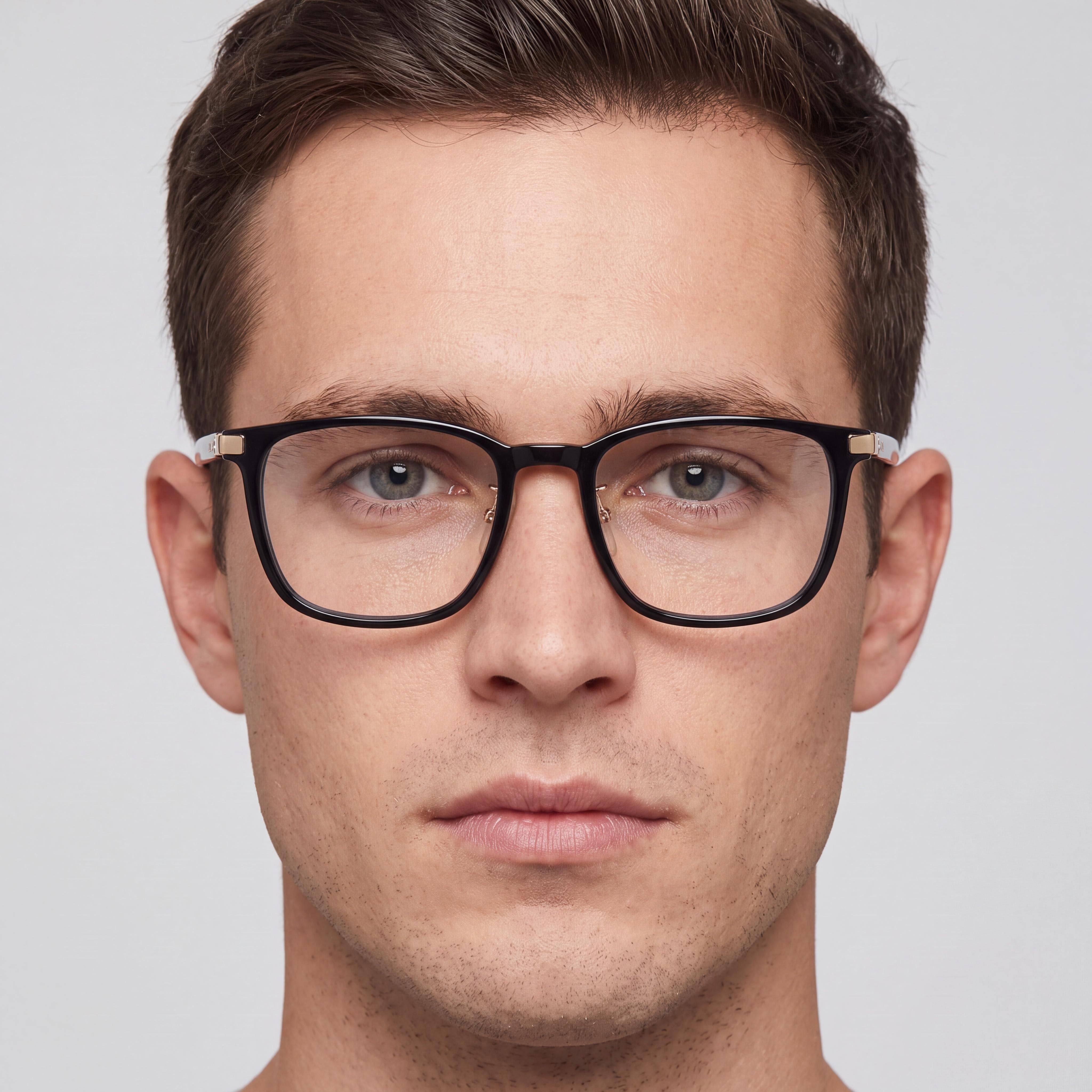 Hugo Boss Audio Systems Boss 1408/F Unisex Square Plastic Full Rim Eyewear Black Gold Lens Width 54mm, Photo 5