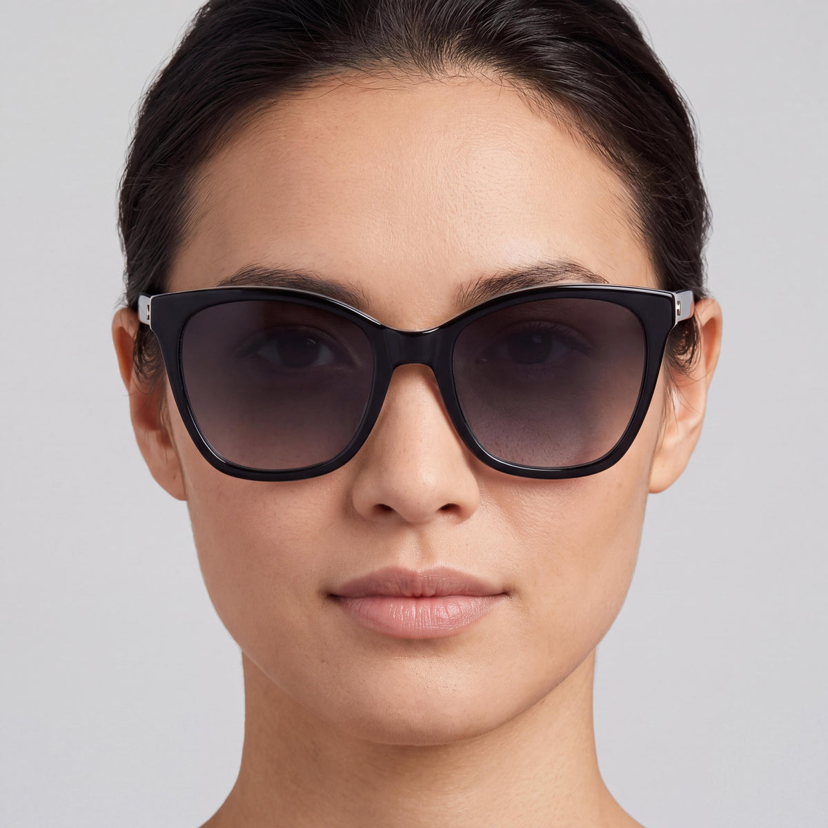 kate spade new york Desi/S Square Women's Black Acetate Lightweight Dark Grey Lens Sunglasses 55mm, Photo 4