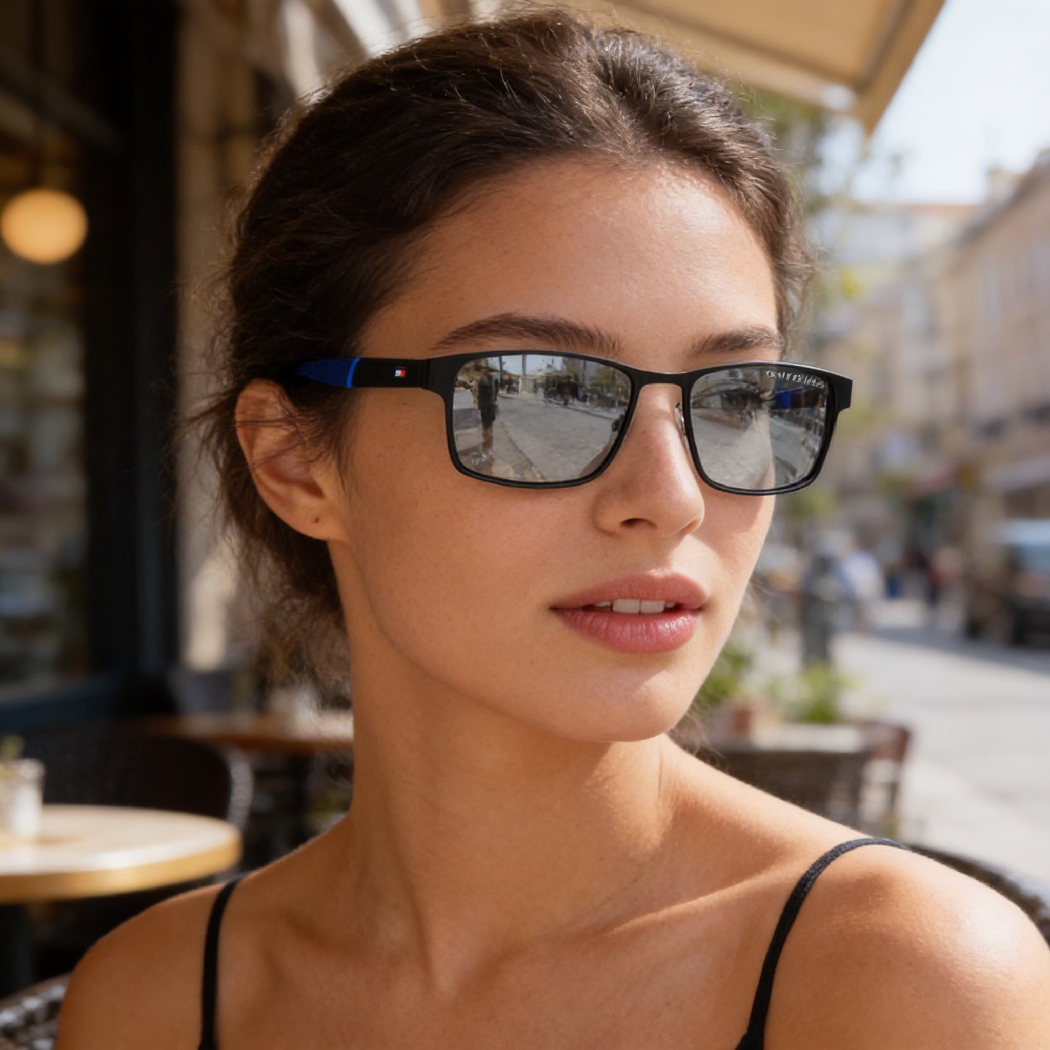 Tommy Hilfiger Contemporary TH 1904/S Matte Black Metal Rectangle Grey Lens UV Protection Non-Polarized Men's Sunglasses 55mm, Photo 6