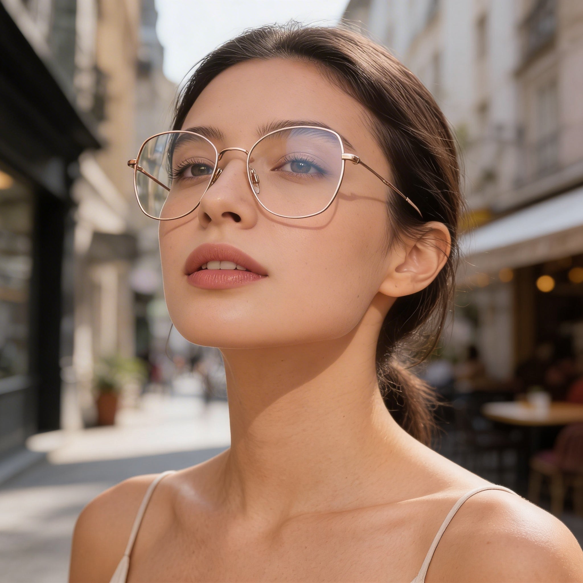 Levi's Lv 5023 Women's Pink Metal Frame Non Eyeglasses, 52mm Lens Width, 18mm Bridge, 145mm Temple Length, Photo 4