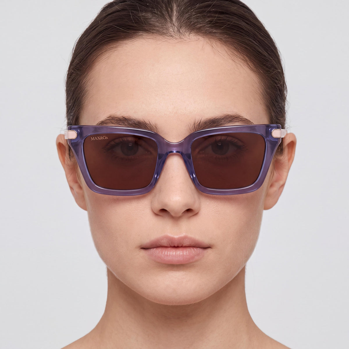 Max & Co. Modern Women's Brilliant Blue Plastic Frame Sunglasses with Shiny Blue Lenses 50mm, Photo 4