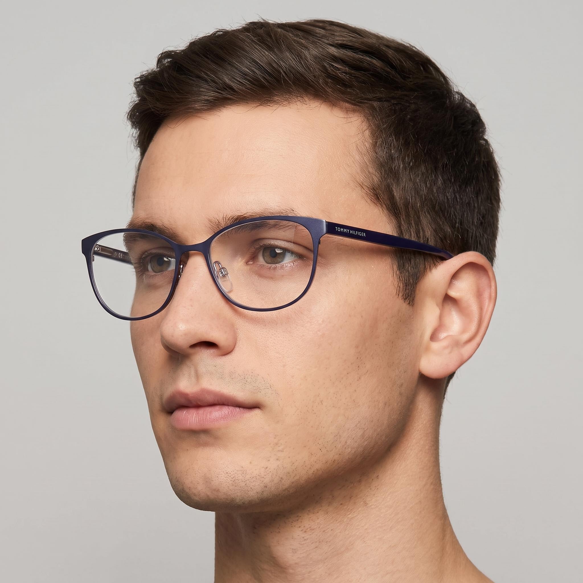 Tommy Hilfiger Th 1778 Eyeglasses for Unisex, Featuring Blue Crystal Stainless Steel Frame, 53mm, Photo 3