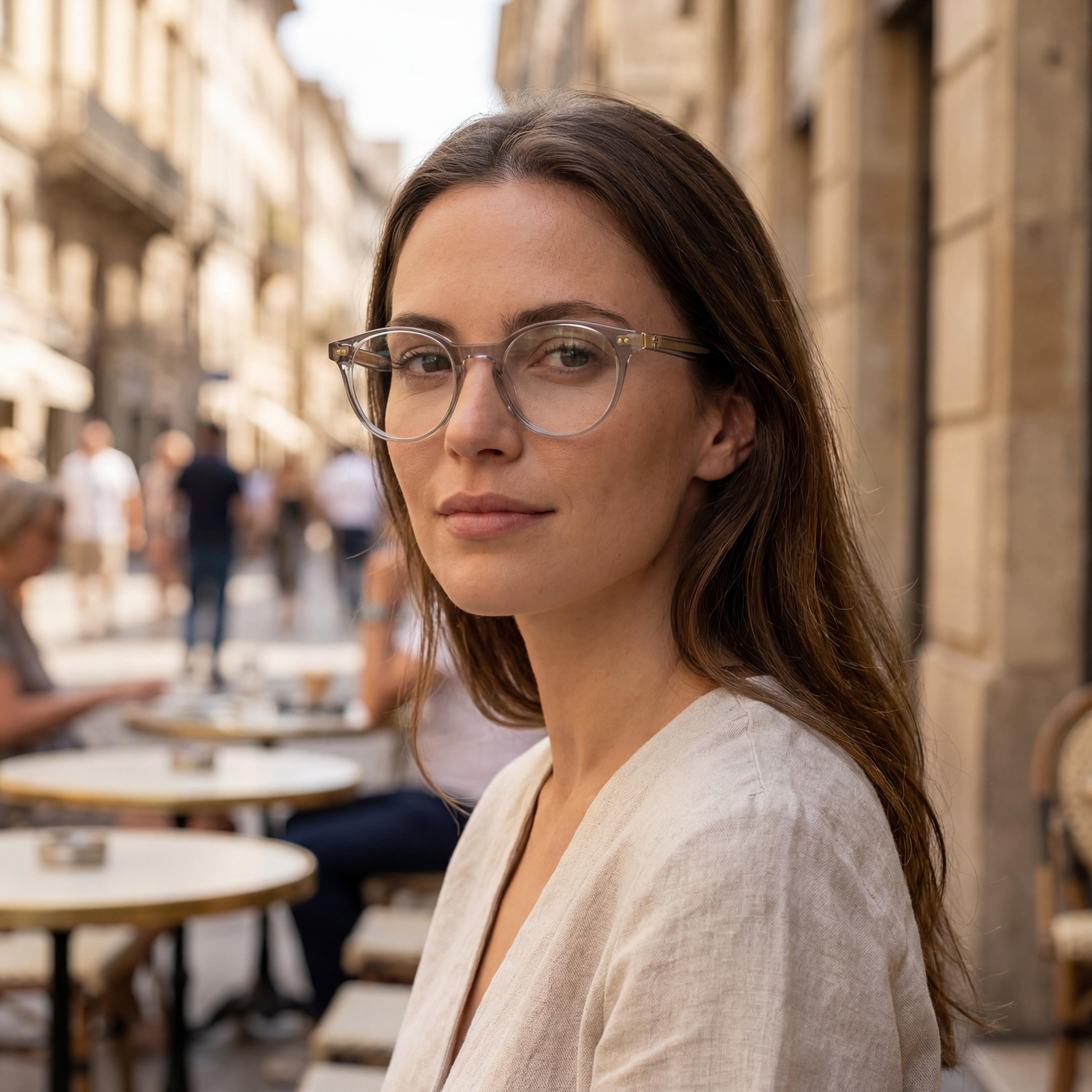 Gafas Tommy Hilfiger modernas para mujer con montura de metal multicolor y lentes compuestas transparentes de 49 mm, Photo 5