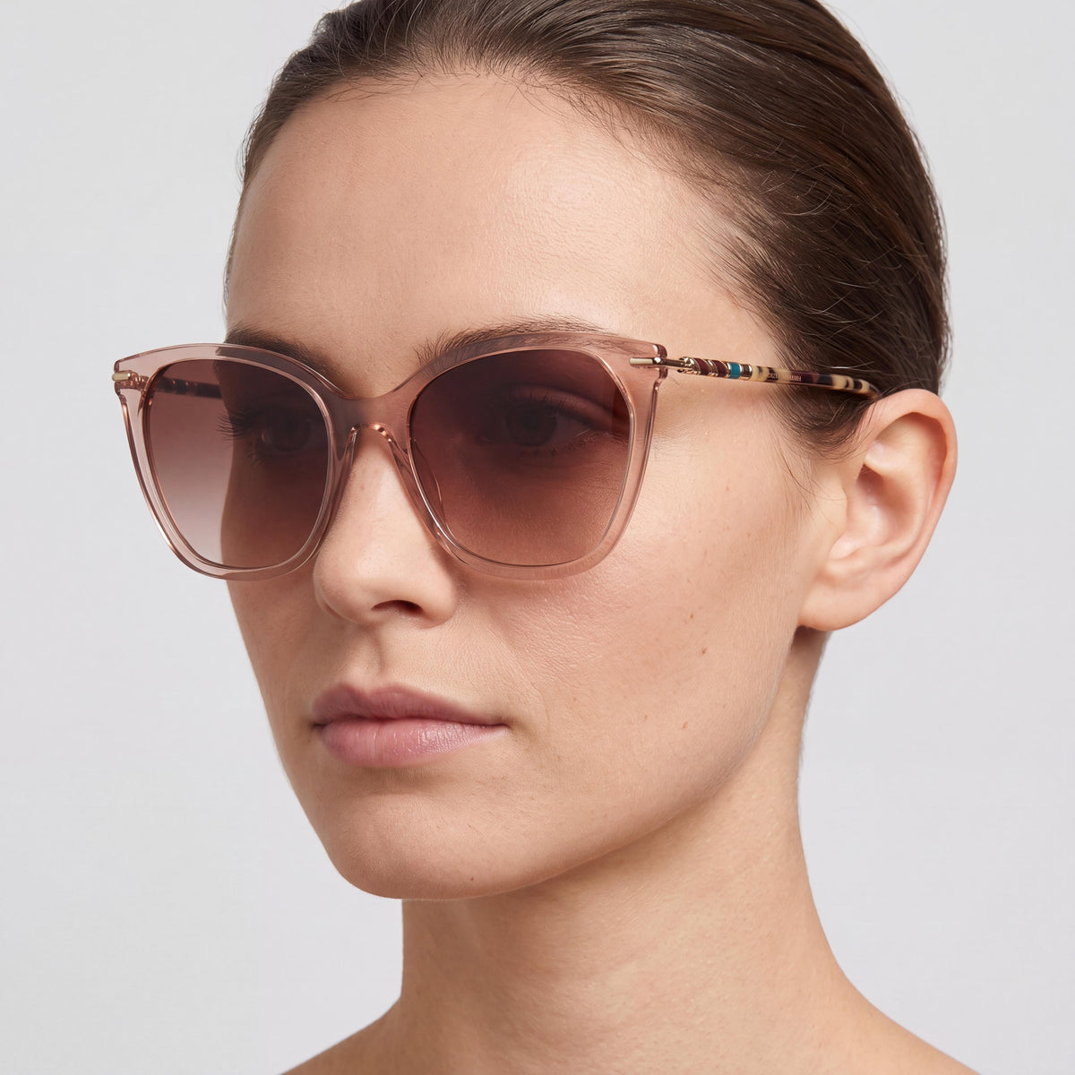 Gafas de sol Carolina Herrera para mujer Her 0091/S Nude Havana de plástico con degradado marrón, protección 100% UV y 56 mm, Photo 4