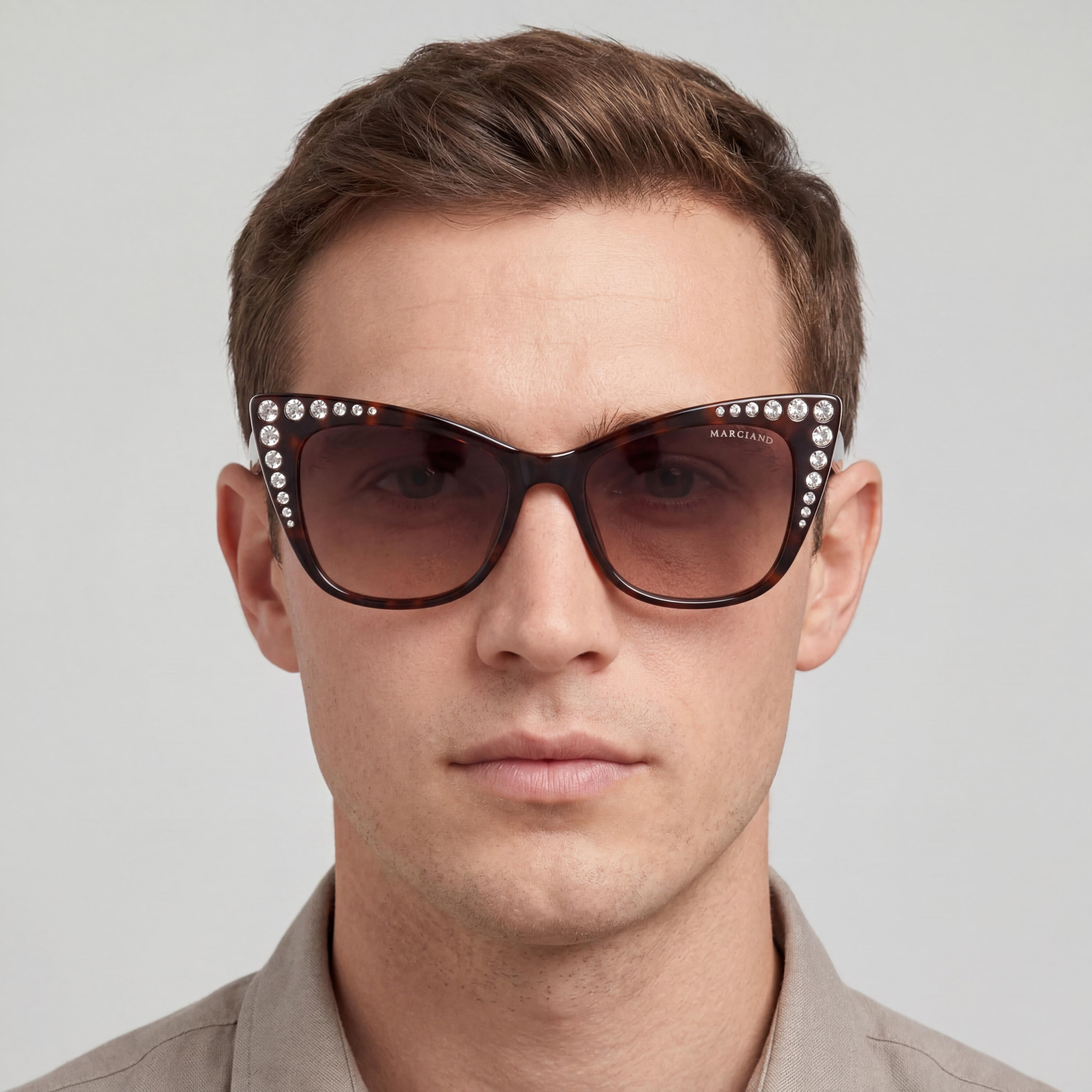 GUESS by Marciano Gm00000 Unisex Montura de Habana Oscuro Inyectado Lentes No Polarizadas Gafas 54-17-145, Photo 5