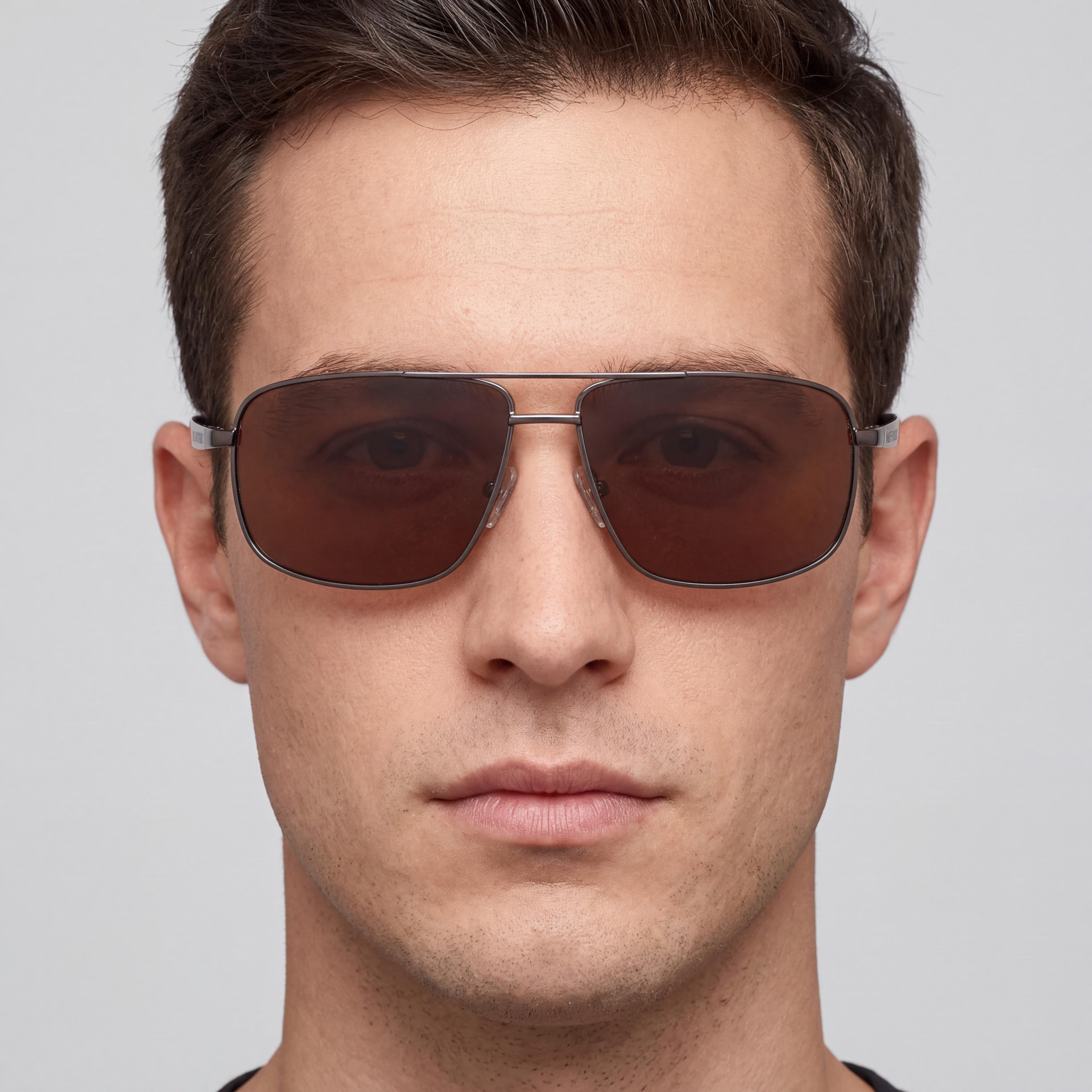 Harley-Davidson Hd00025 Men's Matte Gunmetal Brown Polarized Smoke Lens 64mm, Photo 3