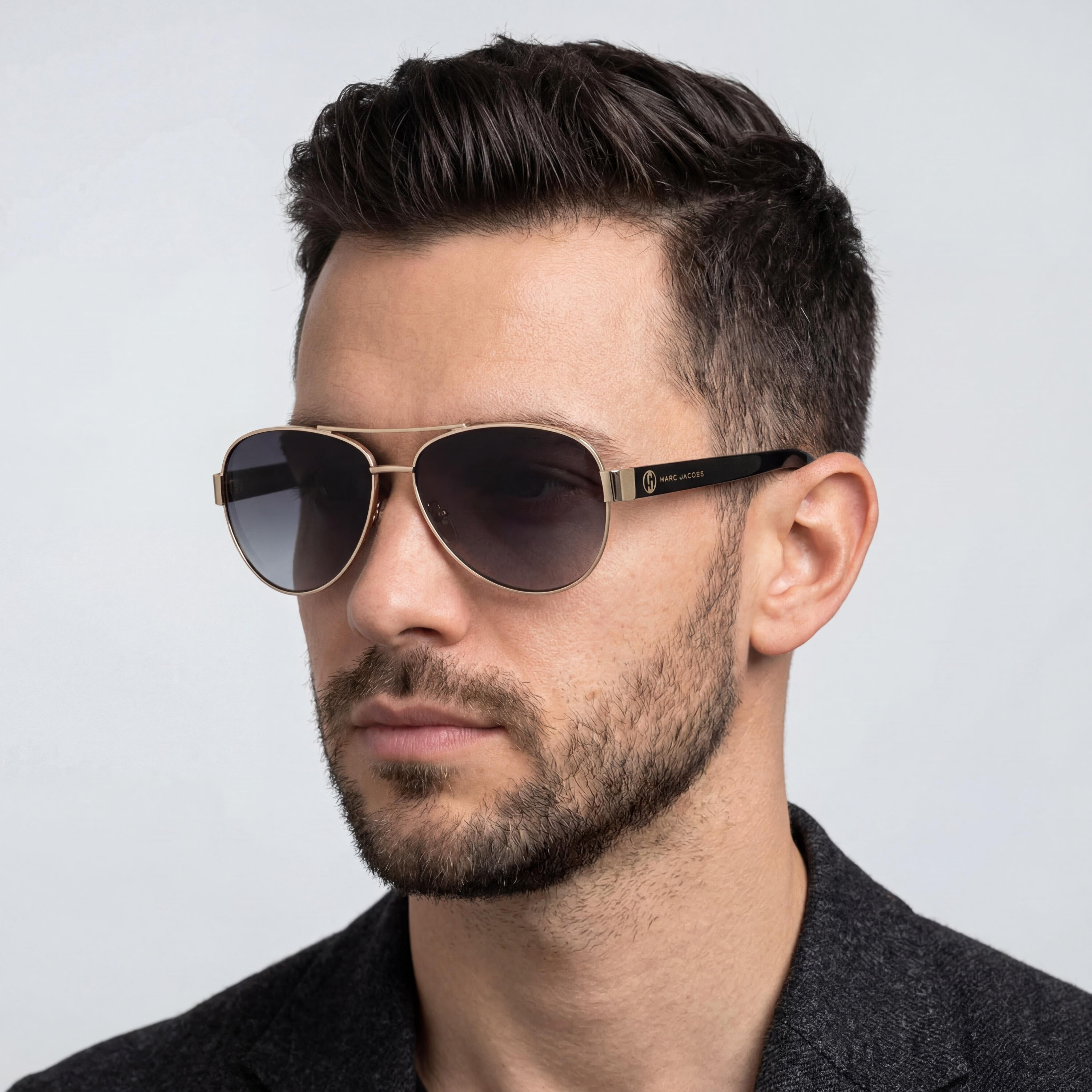 Gafas de sol Marc Jacobs Marc 699/S negras rectangulares para hombre, 60mm, Photo 5