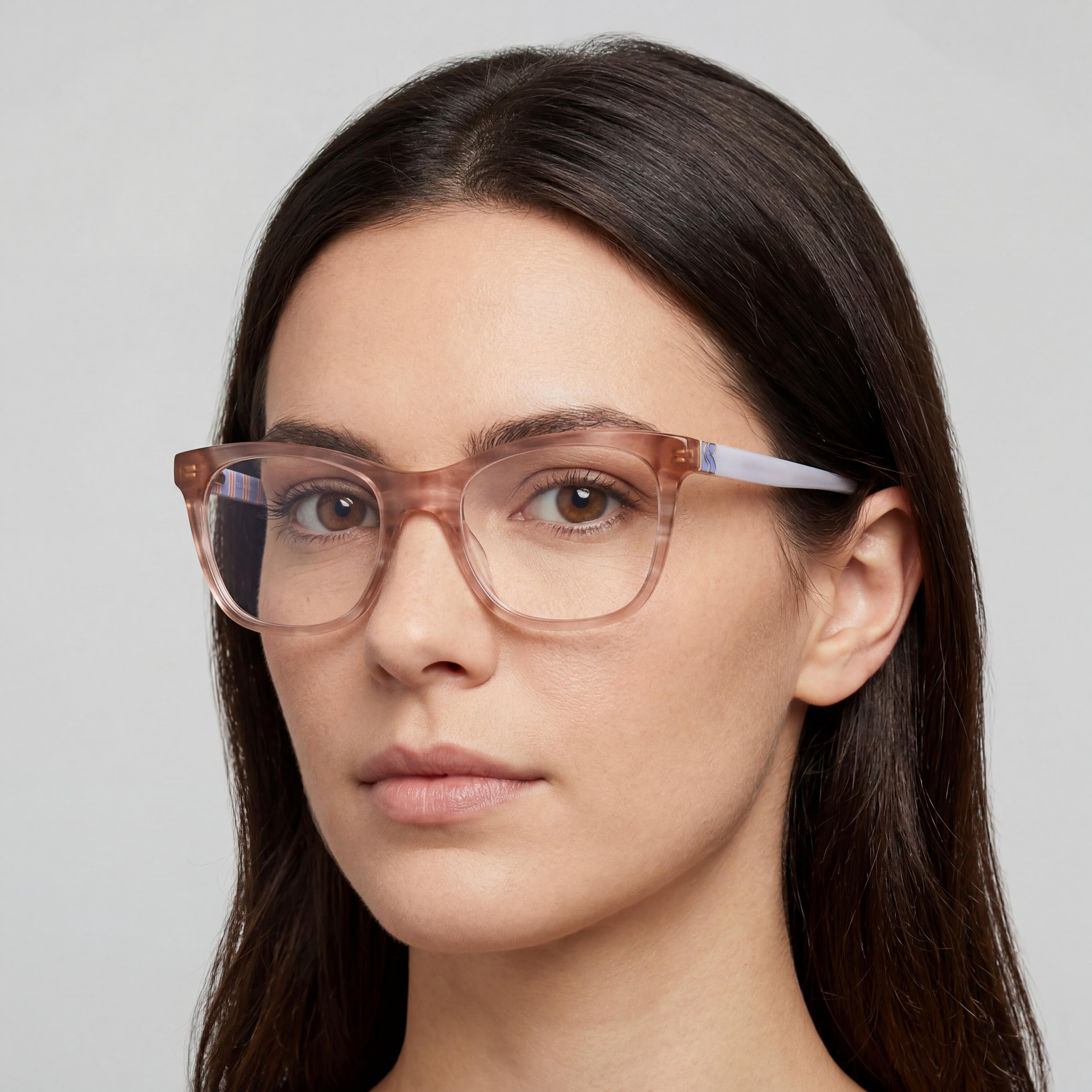 kate spade new york Temperance Women's Prescription Eyeglasses with Beige Havana Acetate Frame 49-140-18, Photo 4