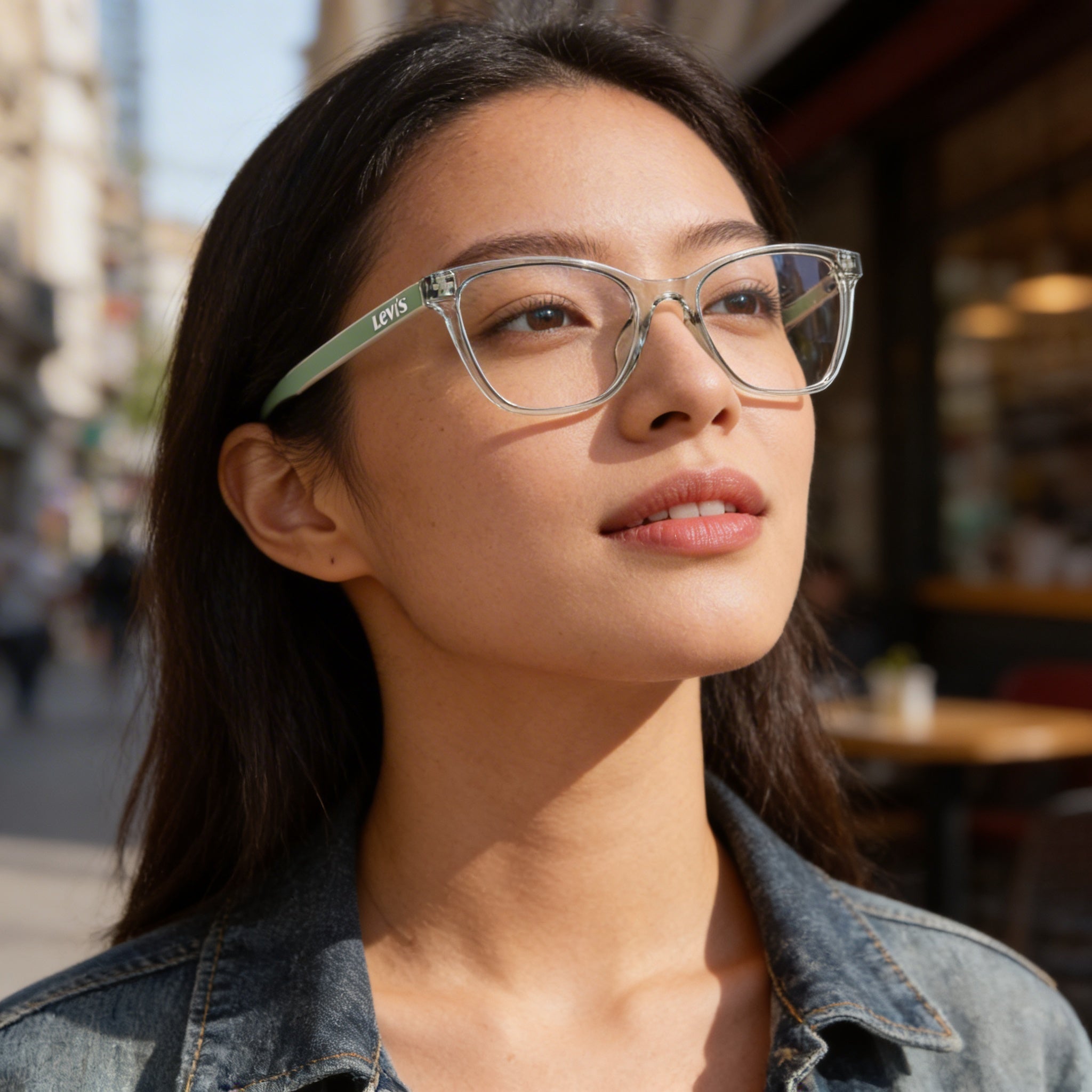 Levi's Lv 1022 Women's Green Plastic Frame Prescription Ready Eyeglasses, Lens Width 52mm, Photo 4