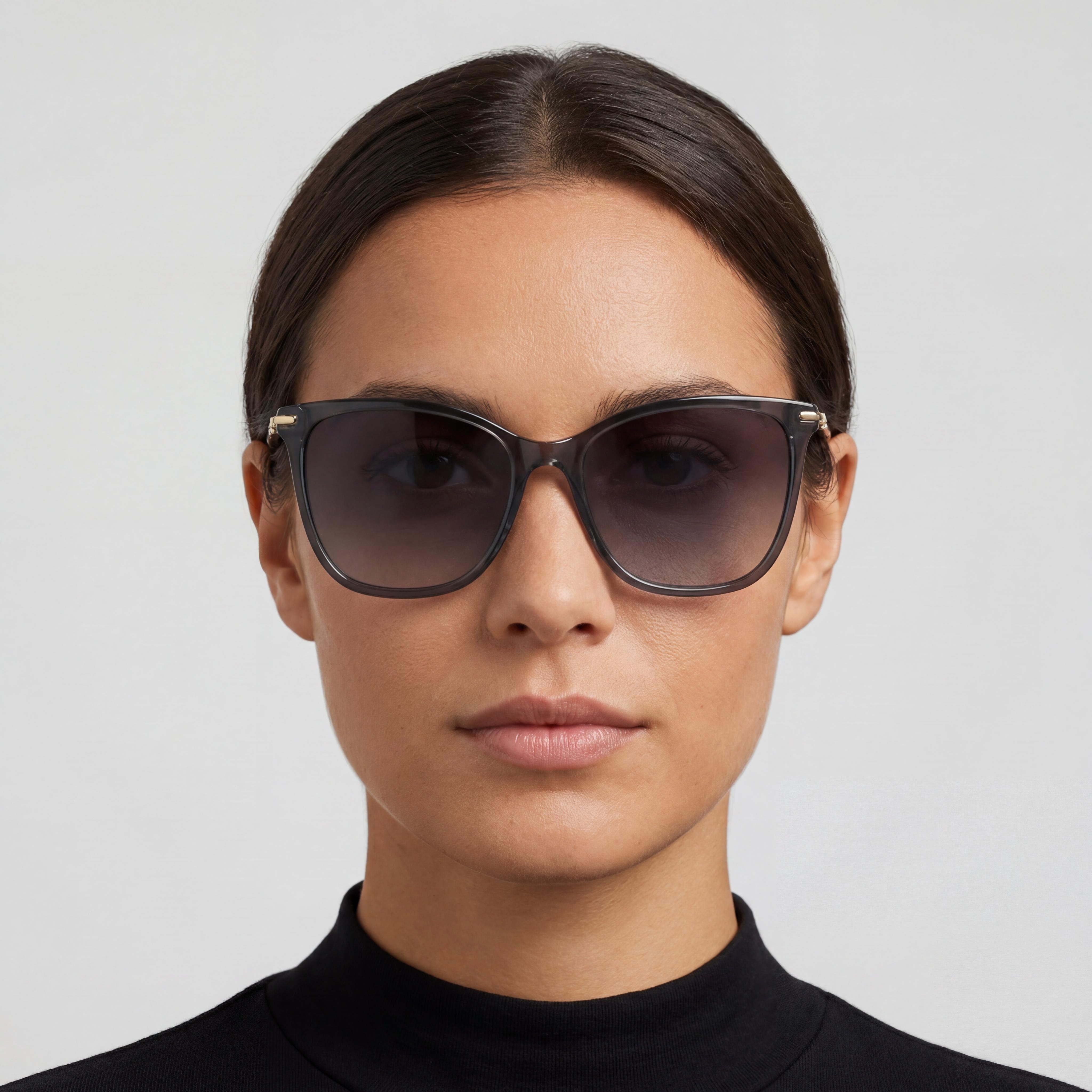 Carolina Herrera HER 0268/S Gafas de sol unisex casuales de acetato gris con lentes grises oscuras sombreadas no polarizadas con protección UV 17-140, Photo 5