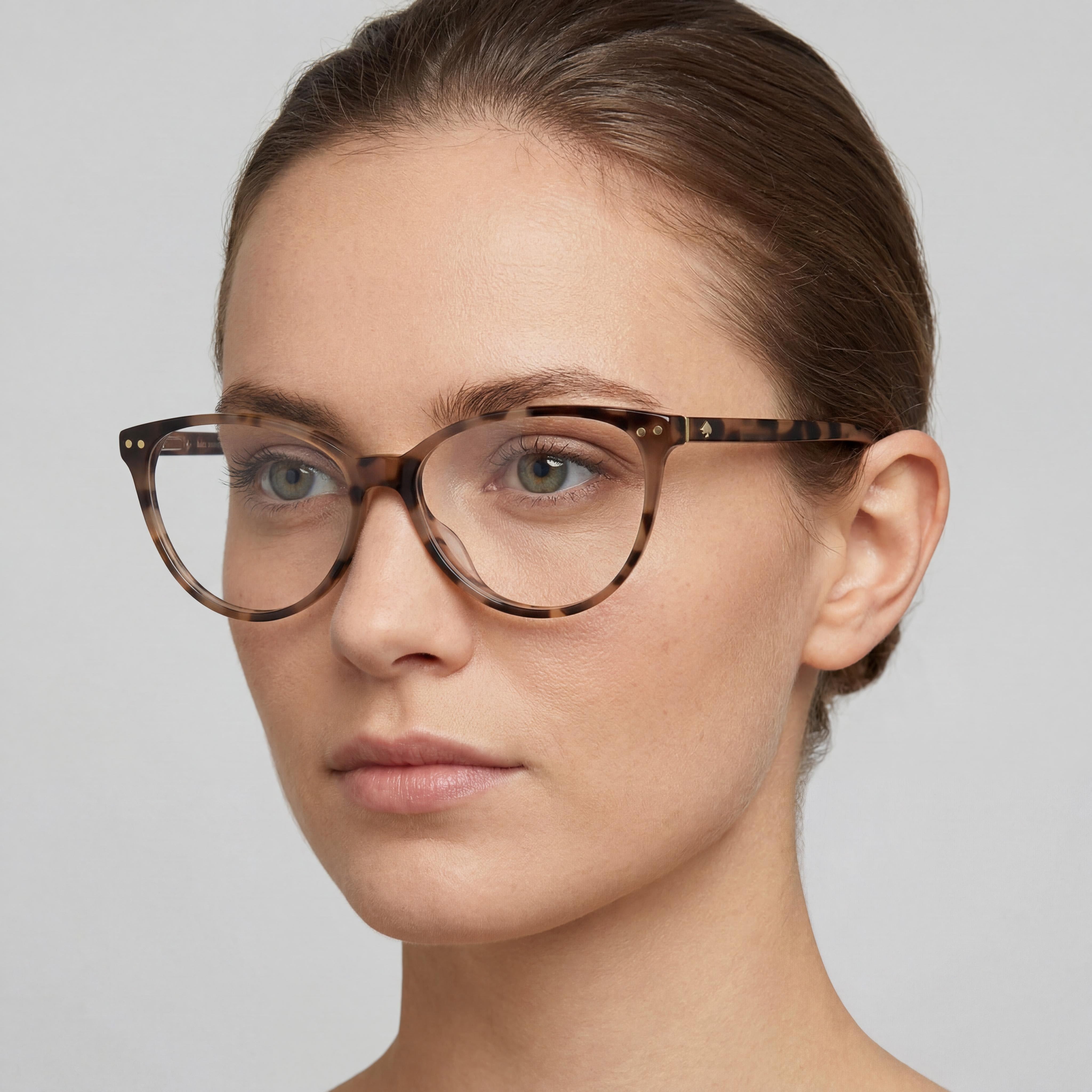 Gafas kate spade new york modernas de mujer de montura completa de plástico color Habana con lentes de policarbonato de 52 mm, Photo 4