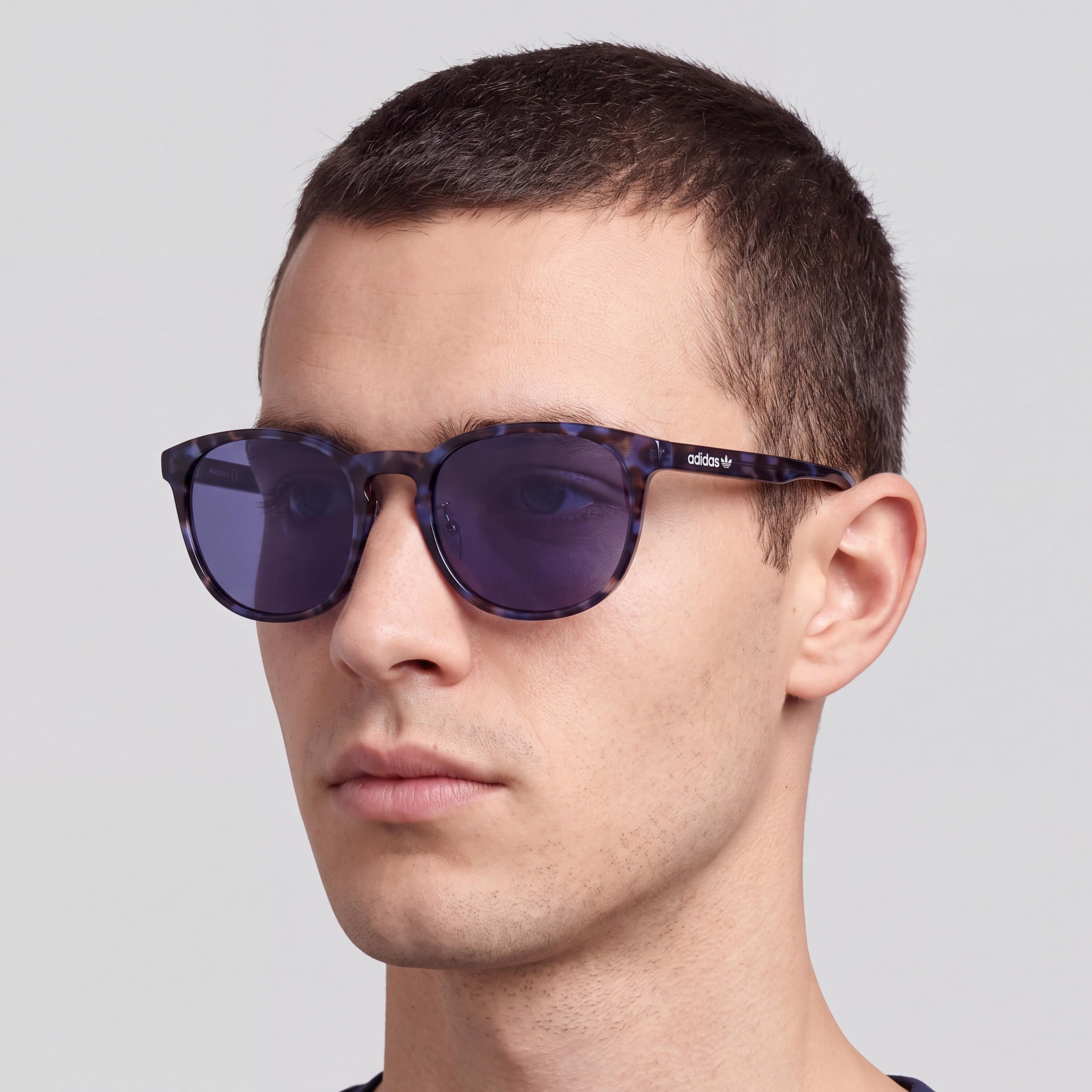 Gafas de sol adidas or0042 h55v56 redondas de plástico Havana para hombre no polarizadas UV 400 de 56mm, Photo 4