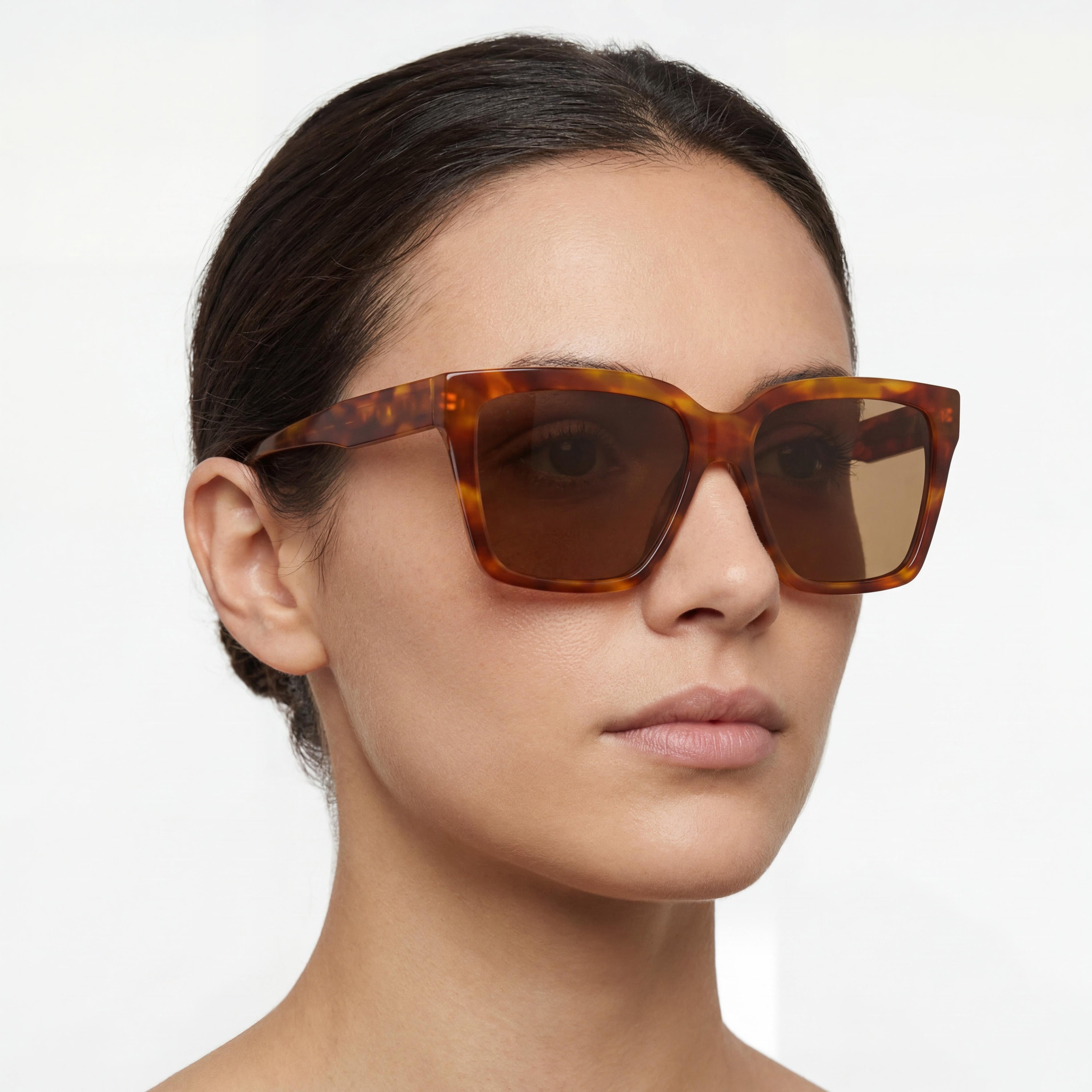 Victoria Beckham Vb672s Women's Square Striped Blonde Havana Non-Polarized Sunglasses, Photo 5