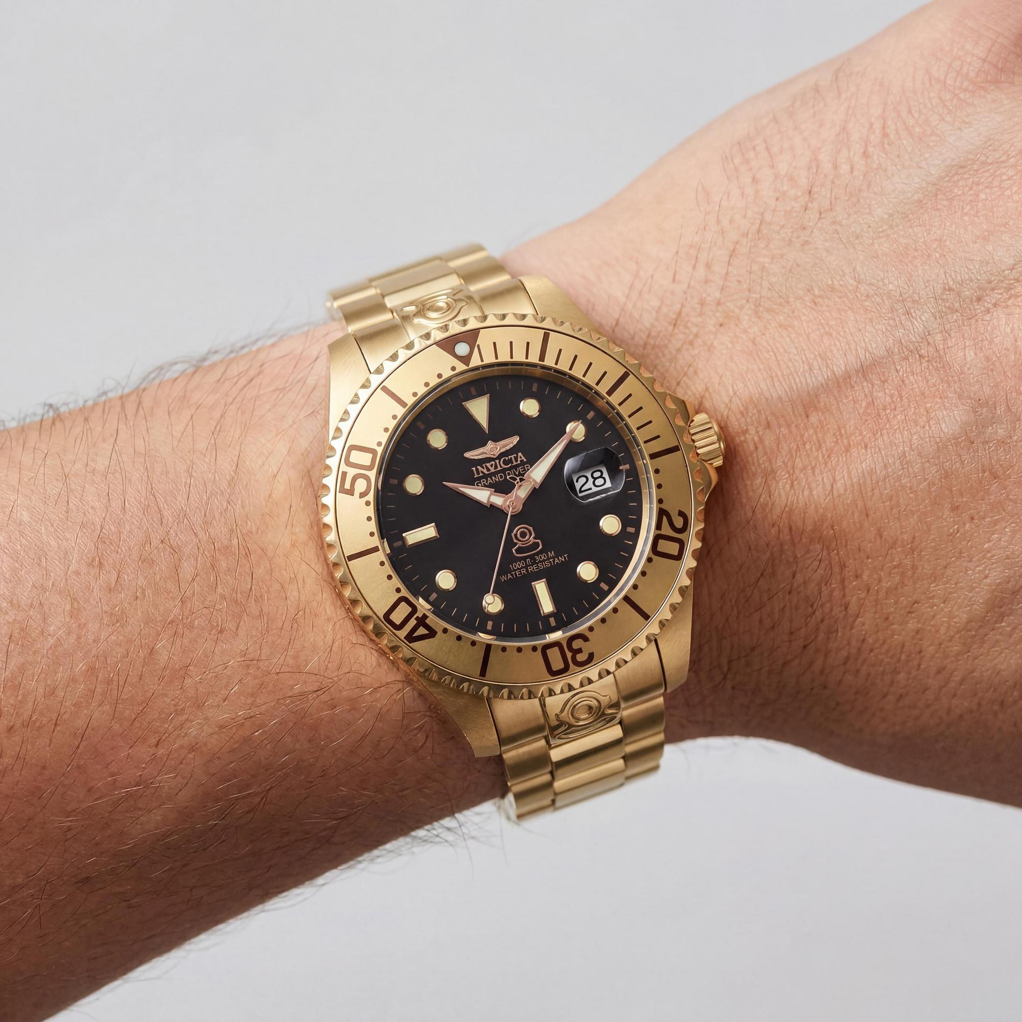 Invicta 24766 Reloj automático para hombre, tono dorado, negro, 47 mm, Photo 3