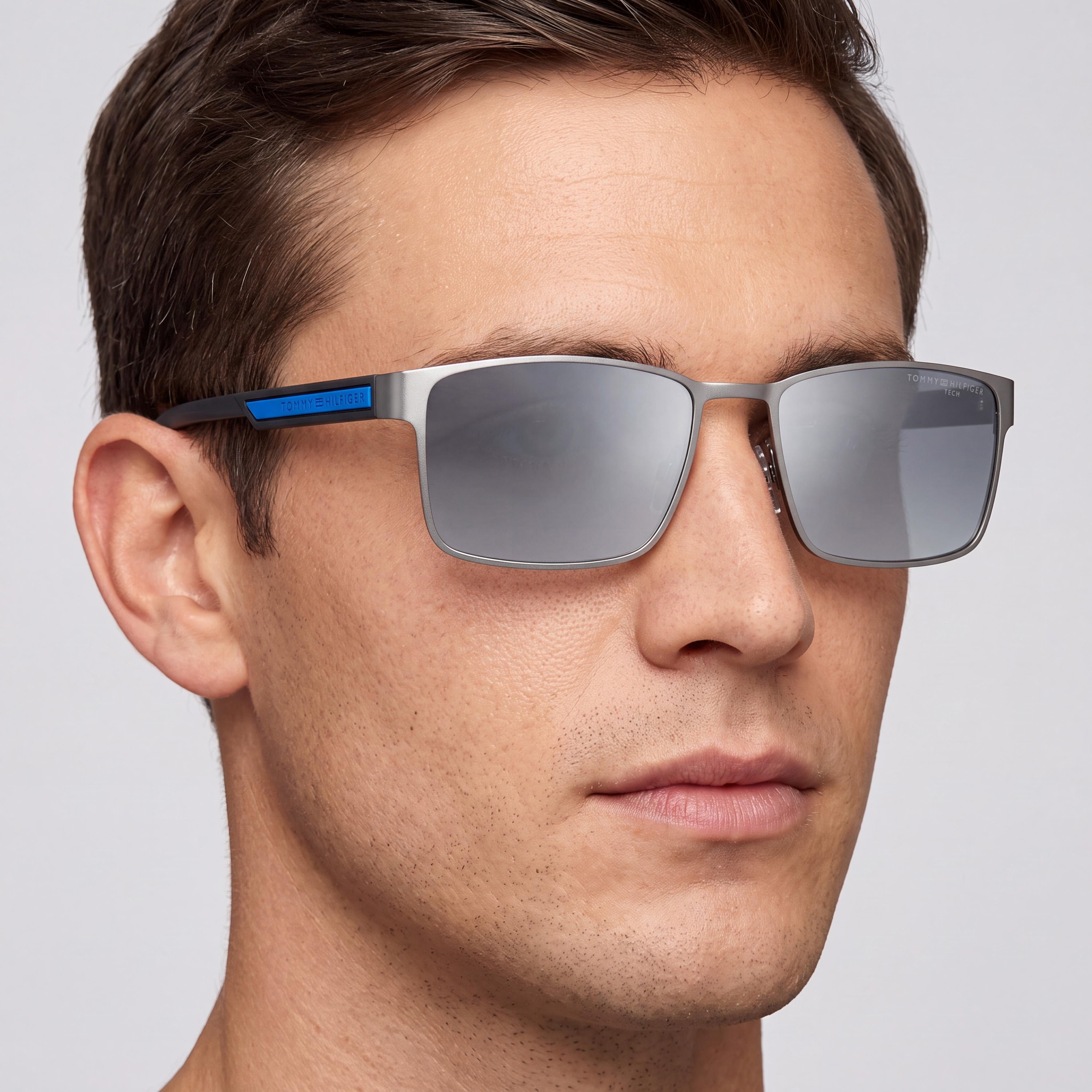 Tommy Hilfiger Casual Men's Matte Ruthenium Black Stainless Steel Polycarbonate Sunglasses 57mm, Photo 5