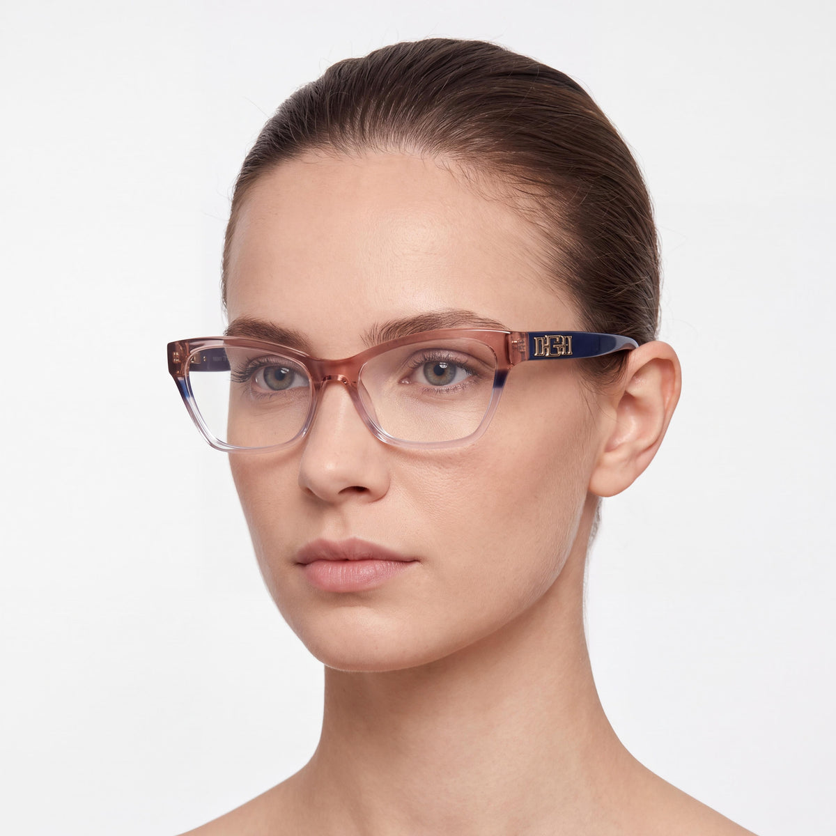 GUESS Gu2979 Women’s Blue Striped & Monocolor Plastic Frame Optical Glasses with Polycarbonate Lenses 52mm, Photo 4