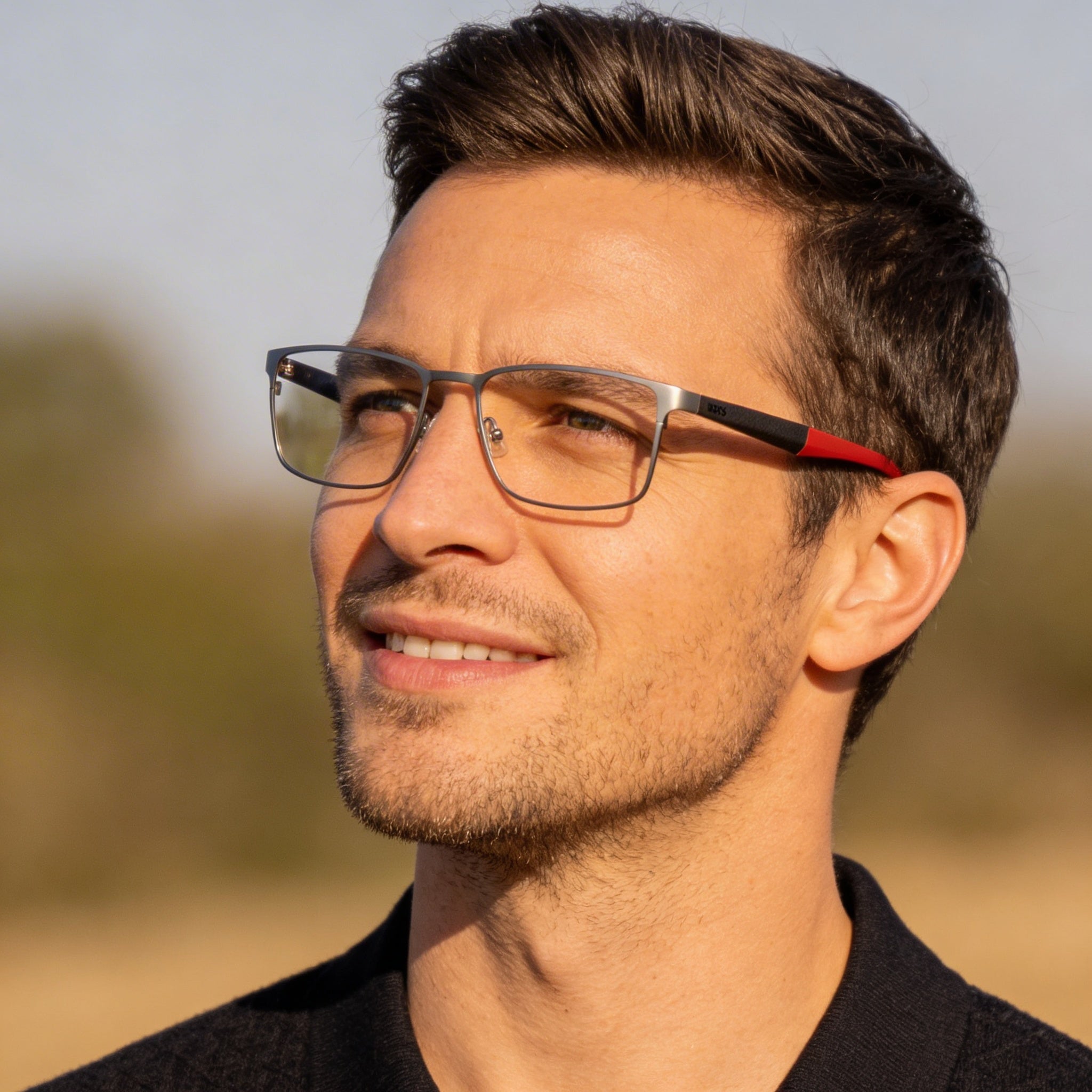 Hugo Boss Casual Men’s Metal Ruthenium Red Eyeglasses 55-18-145, Photo 4