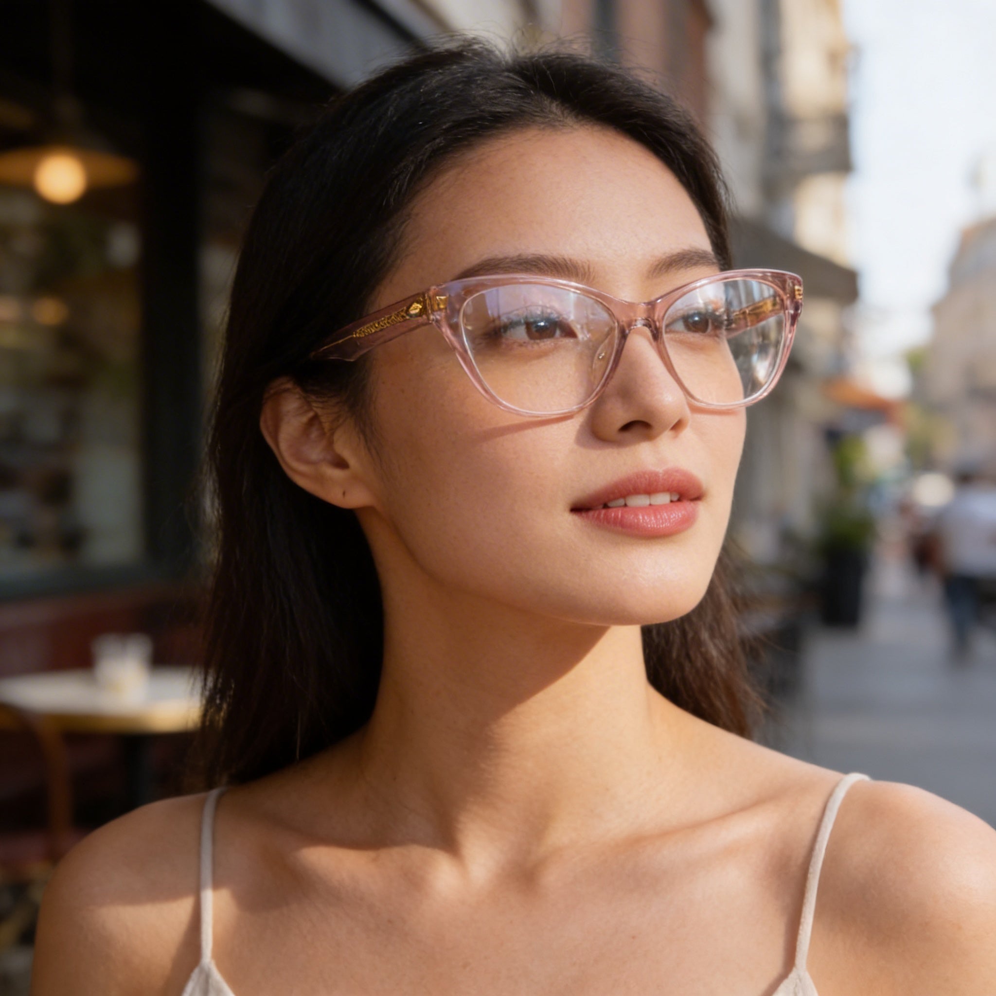 rag & bone RNB3039 Women’s Nude Cat-Eye ECO PMMA Light Adaptive Eyeglasses 52-16-140, Photo 6