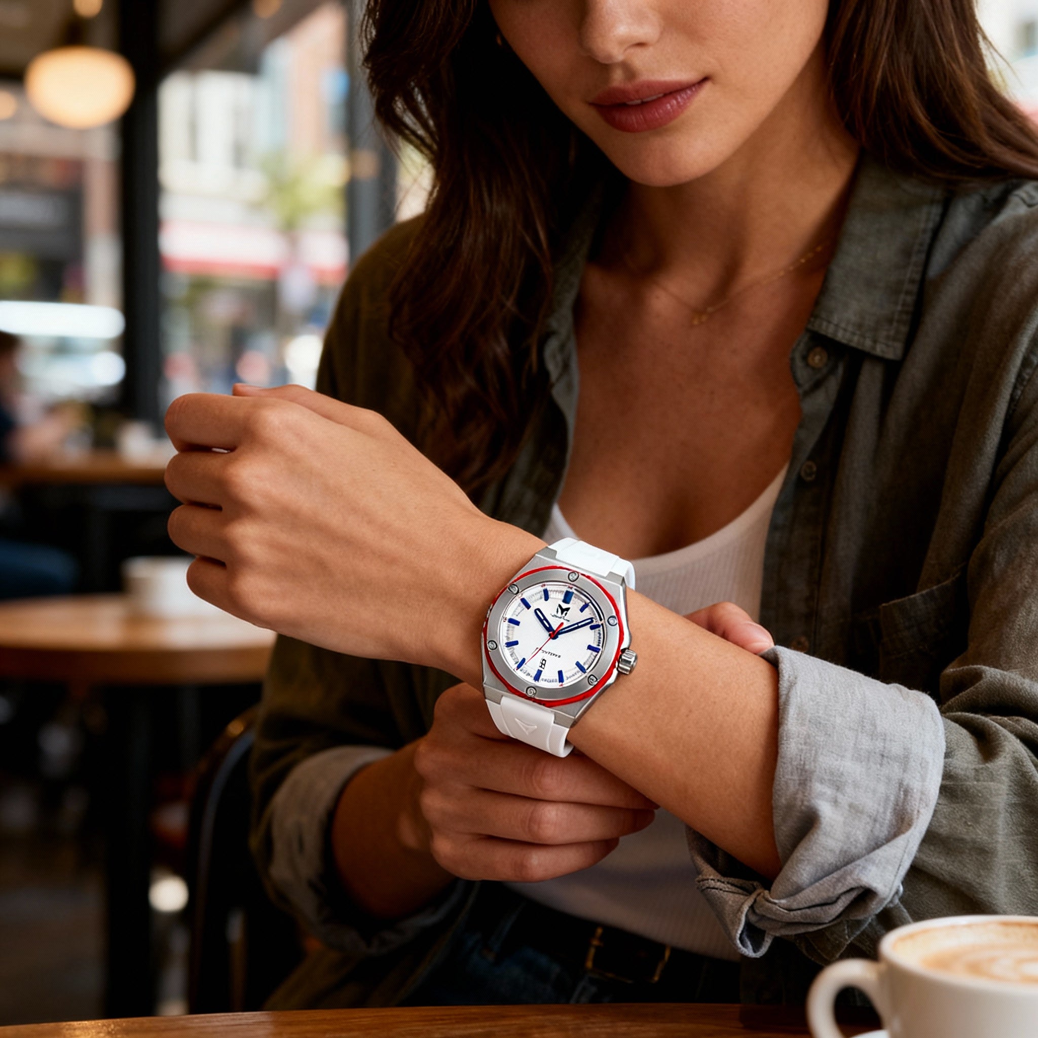 Technomarine CORAL - Legacy TM-416066 Men's 45mm Silver Dial Stainless Steel Quartz Watch, Silicone Strap, Photo 5