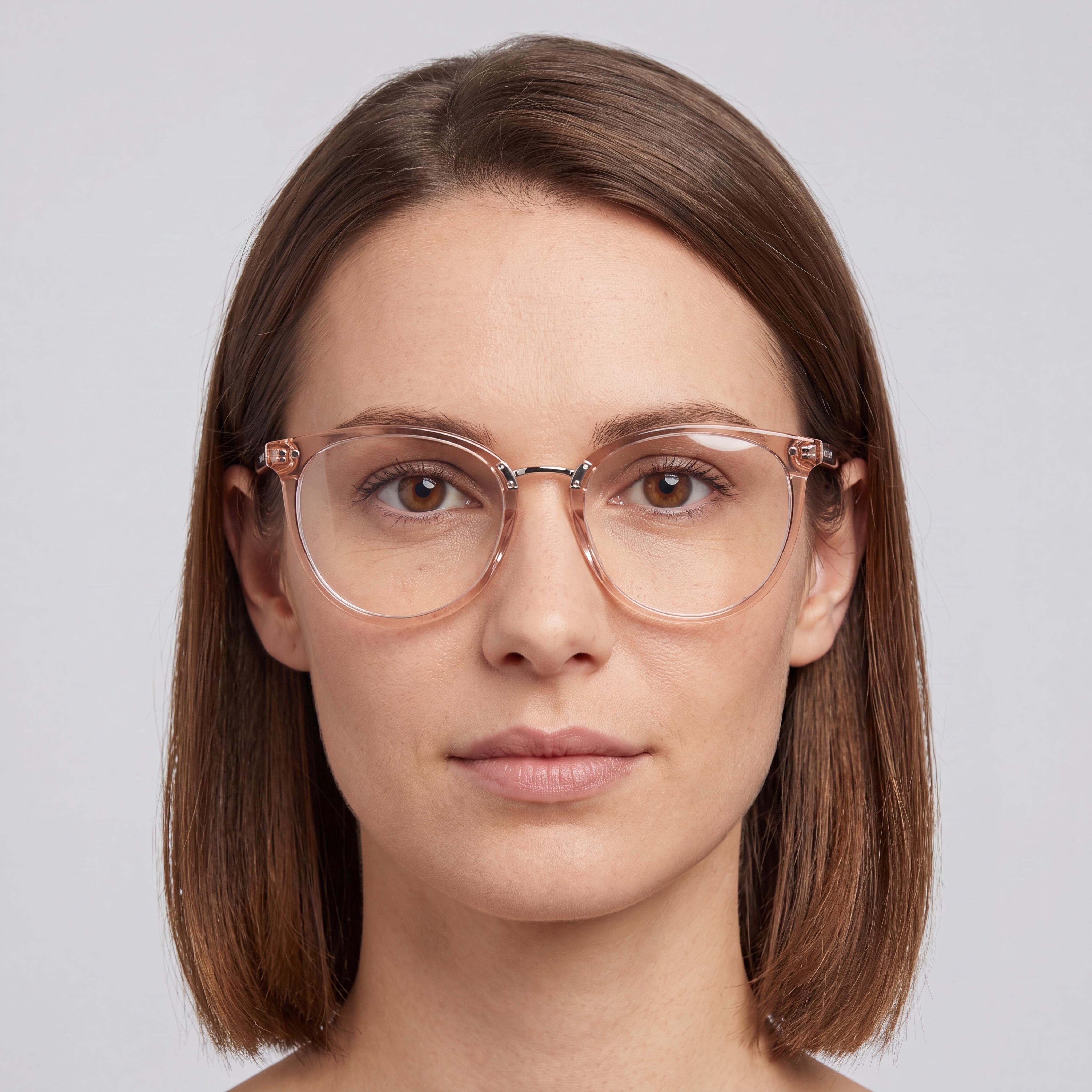 Tommy Hilfiger TH 1734 Women's Oval Acetate Stainless Steel Eyeglasses Light Pink Or Gray Frame, Light Pink Lens 50mm, Photo 4