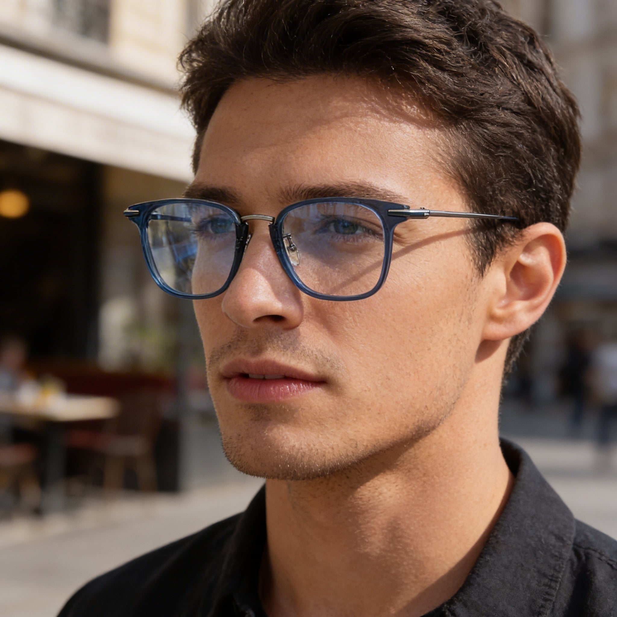 Polaroid Pld D384g - Montura de plástico gris oscuro para hombre, lentes no polarizadas, talla 51-145-20, Photo 5