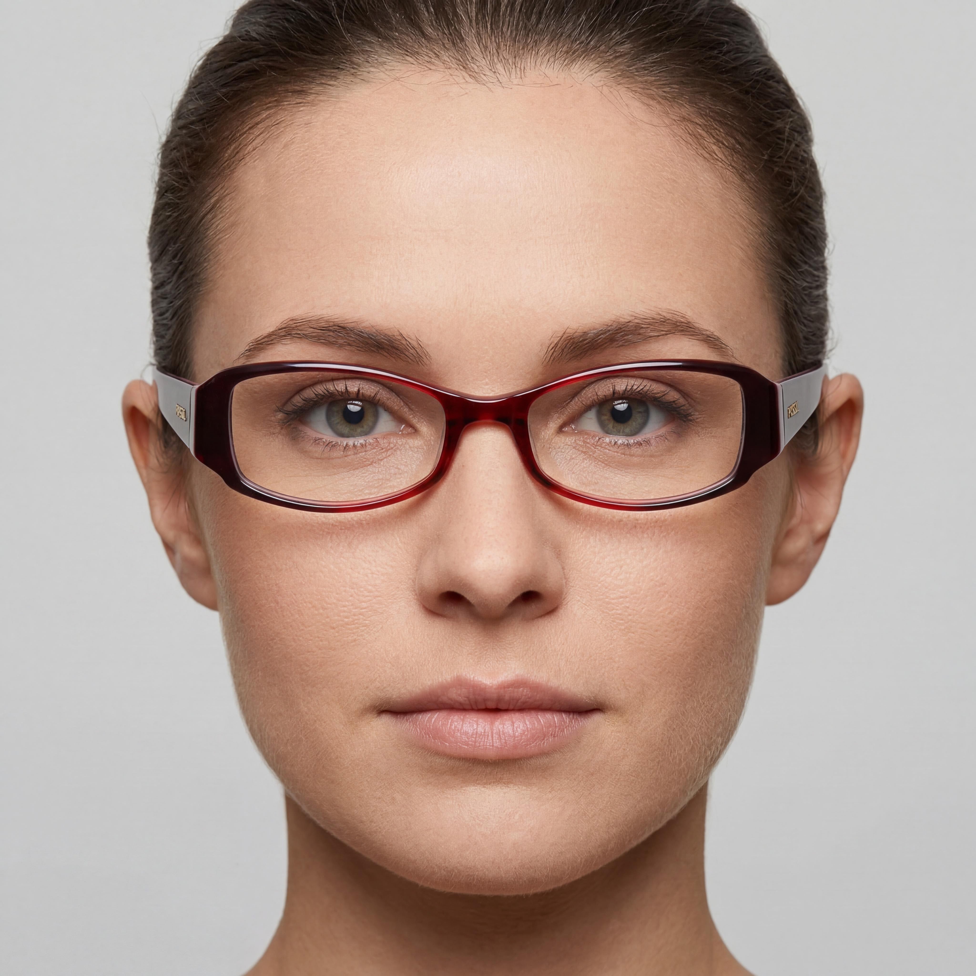 Fossil Oval Lizzie Women's Brown Fade Acetate Prescription Ready Eyeglasses with Clear Demo Lenses 51-17-135, Photo 2