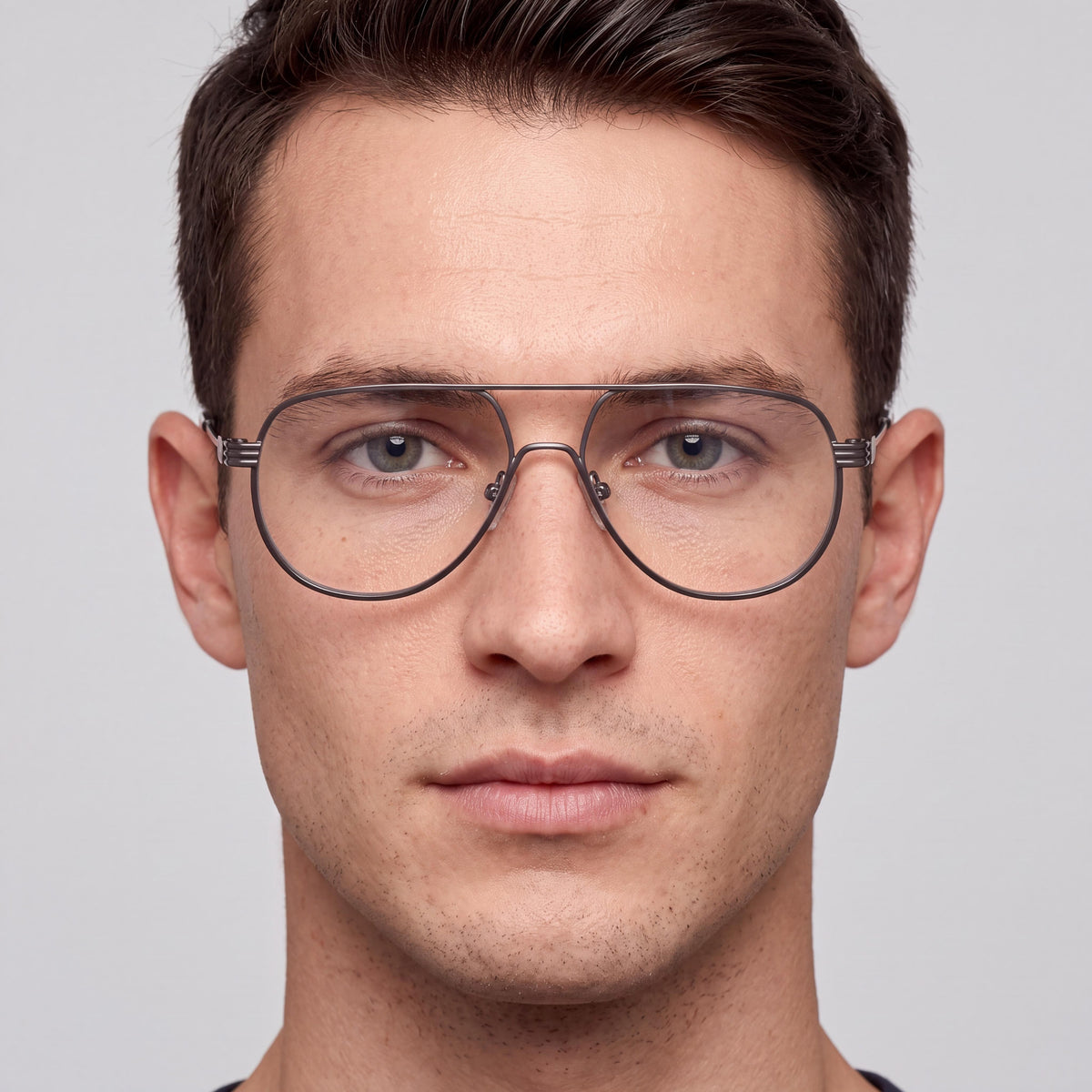 adidas Originals OR5117 MODERNO Men's Matte Gunmetal Metal Frame Eyeglasses with Polycarbonate Lenses 55-15-145, Photo 4