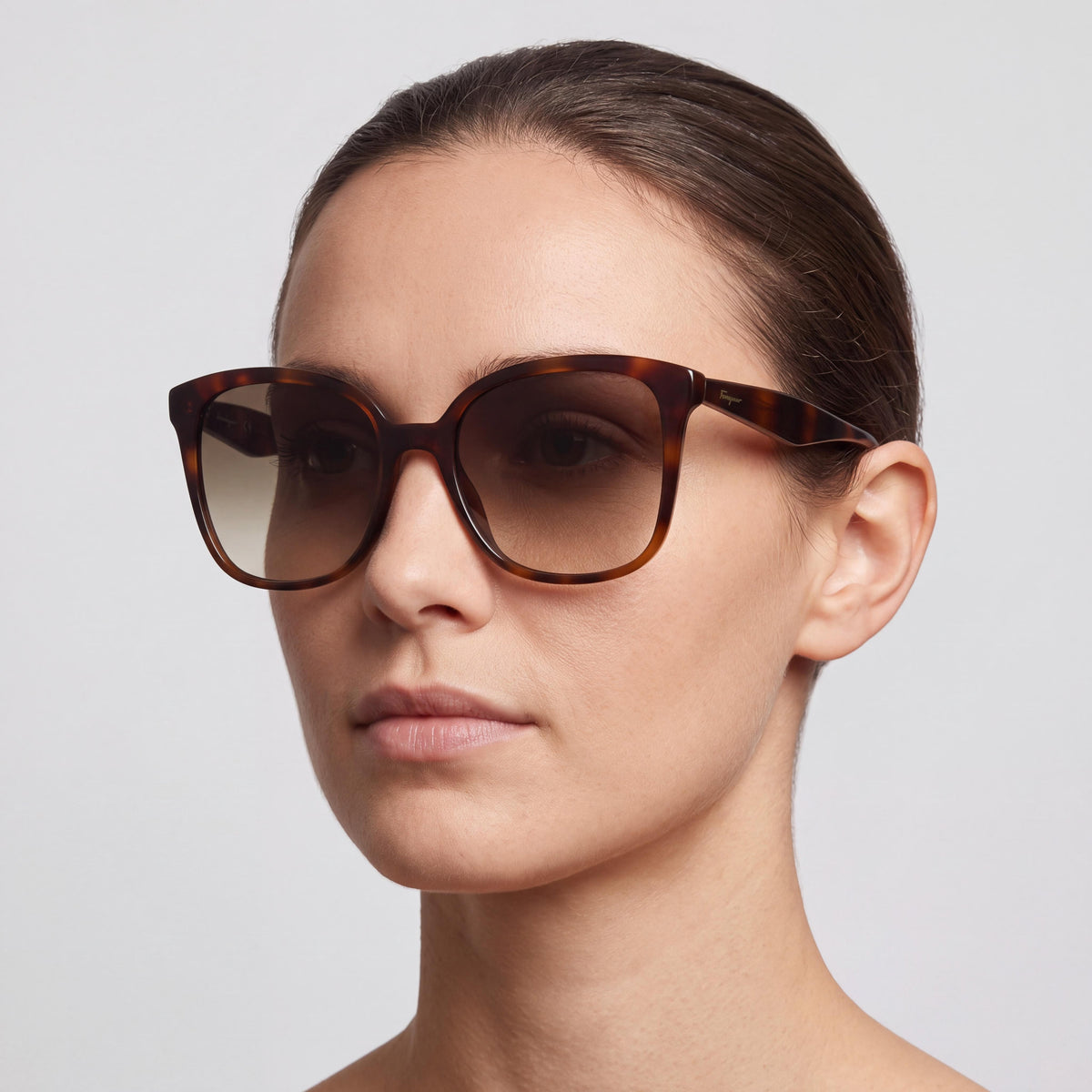 Gafas de sol casuales Salvatore Ferragamo para mujer con montura de plástico de carey y protección UV 400, talla 56, Photo 5
