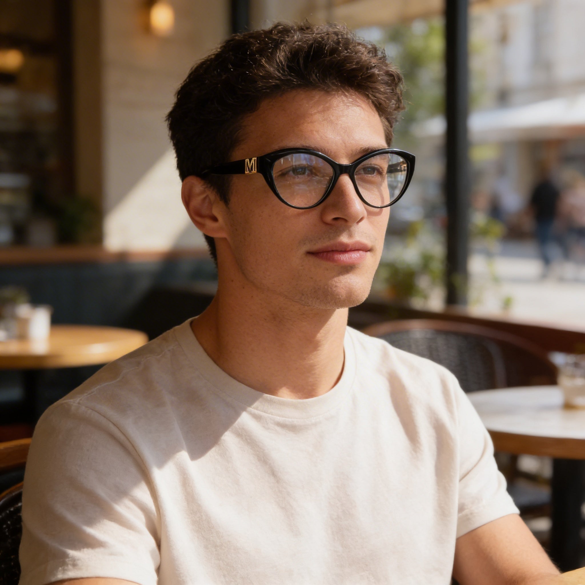 Gafas GUESS by Marciano Gm50004 para hombre con montura de plástico negra y lentes transparentes 52-16-140, Photo 3