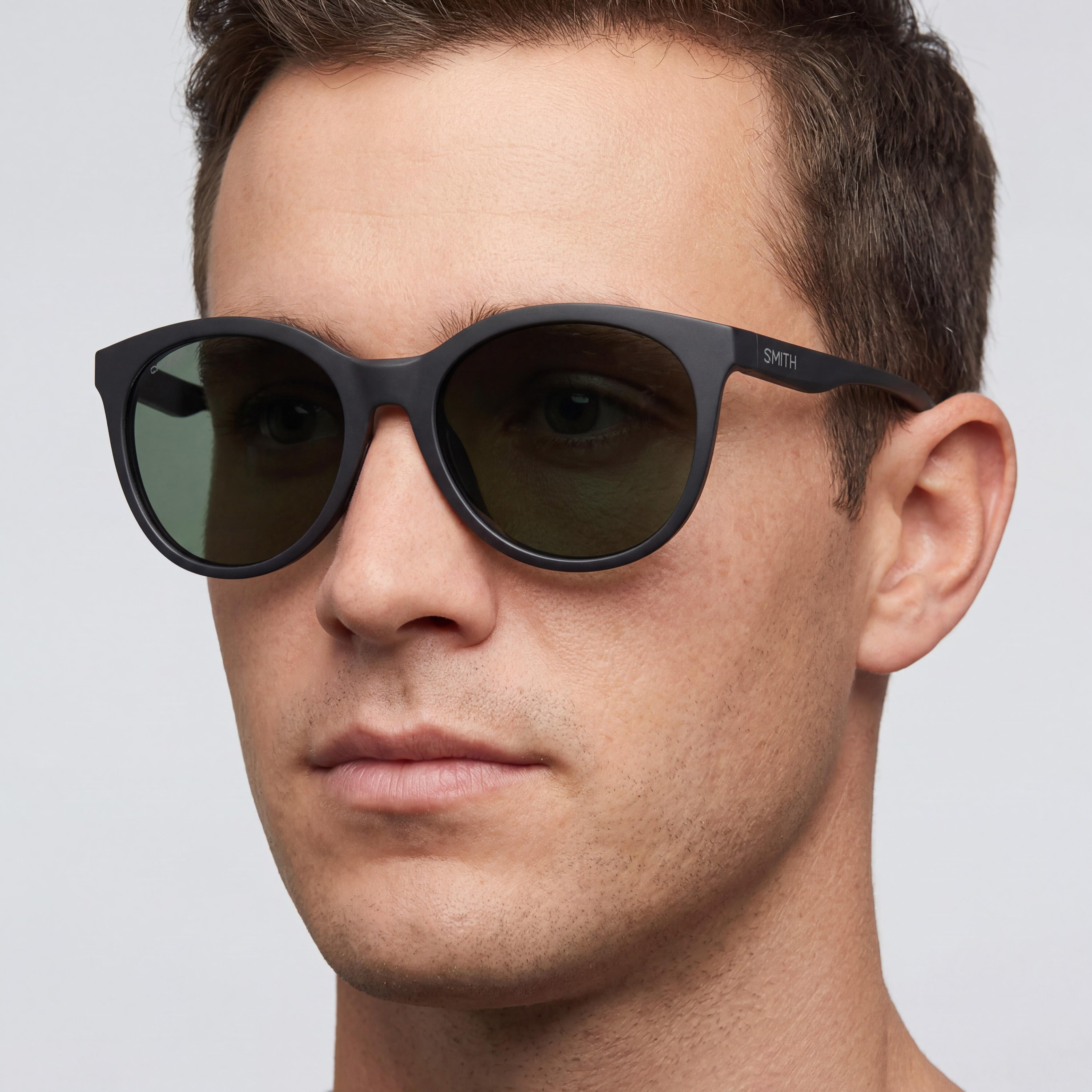 Smith Bayside Unisex Metal Matte Black Frame ChromaPop Polarized Gray Green Lenses UV Protected 54mm Sunglasses, Photo 5