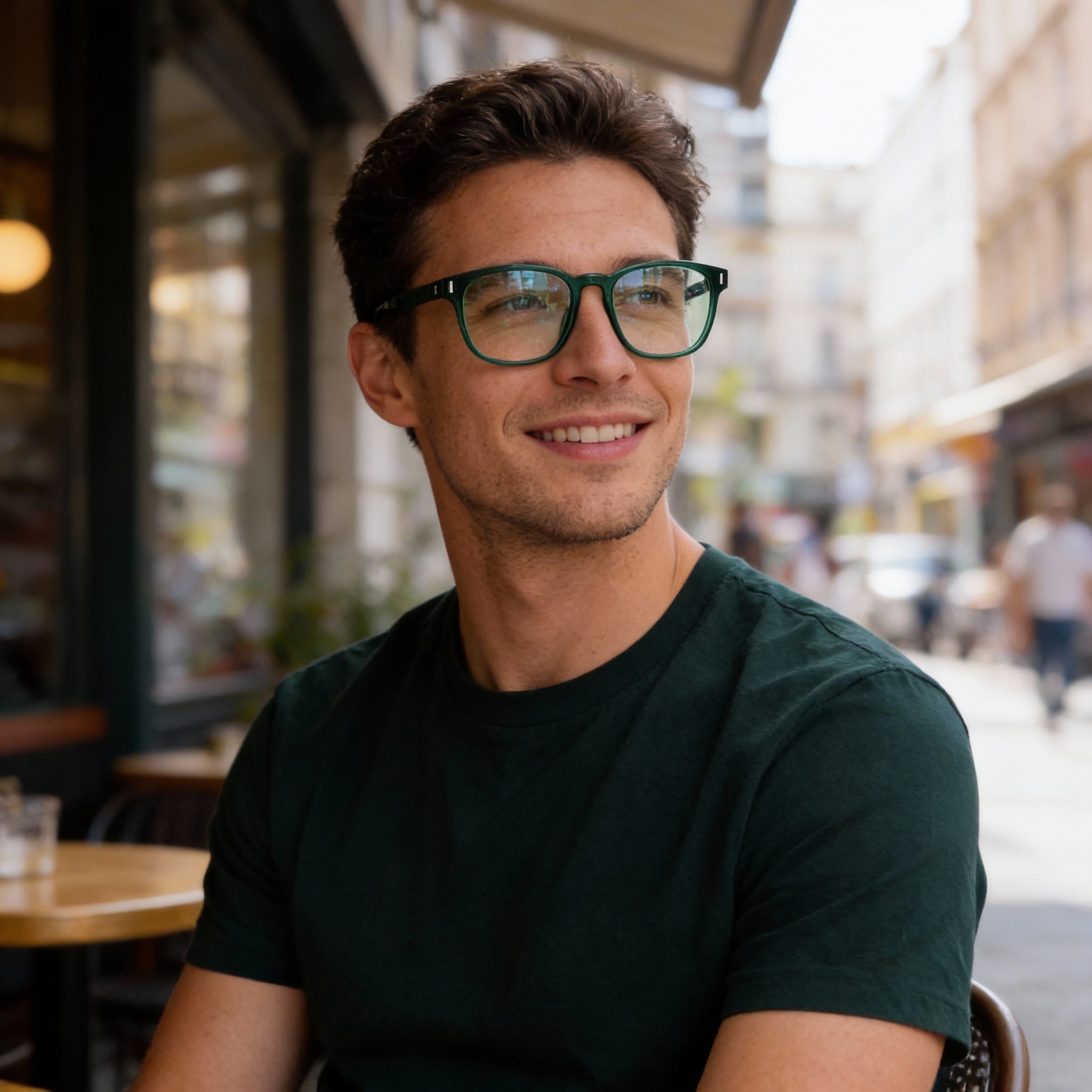 Polaroid Modern Men's Acetate Frame Green Polycarbonate Lens Non-Polarized UV Protection Sunglasses 52mm, Photo 6