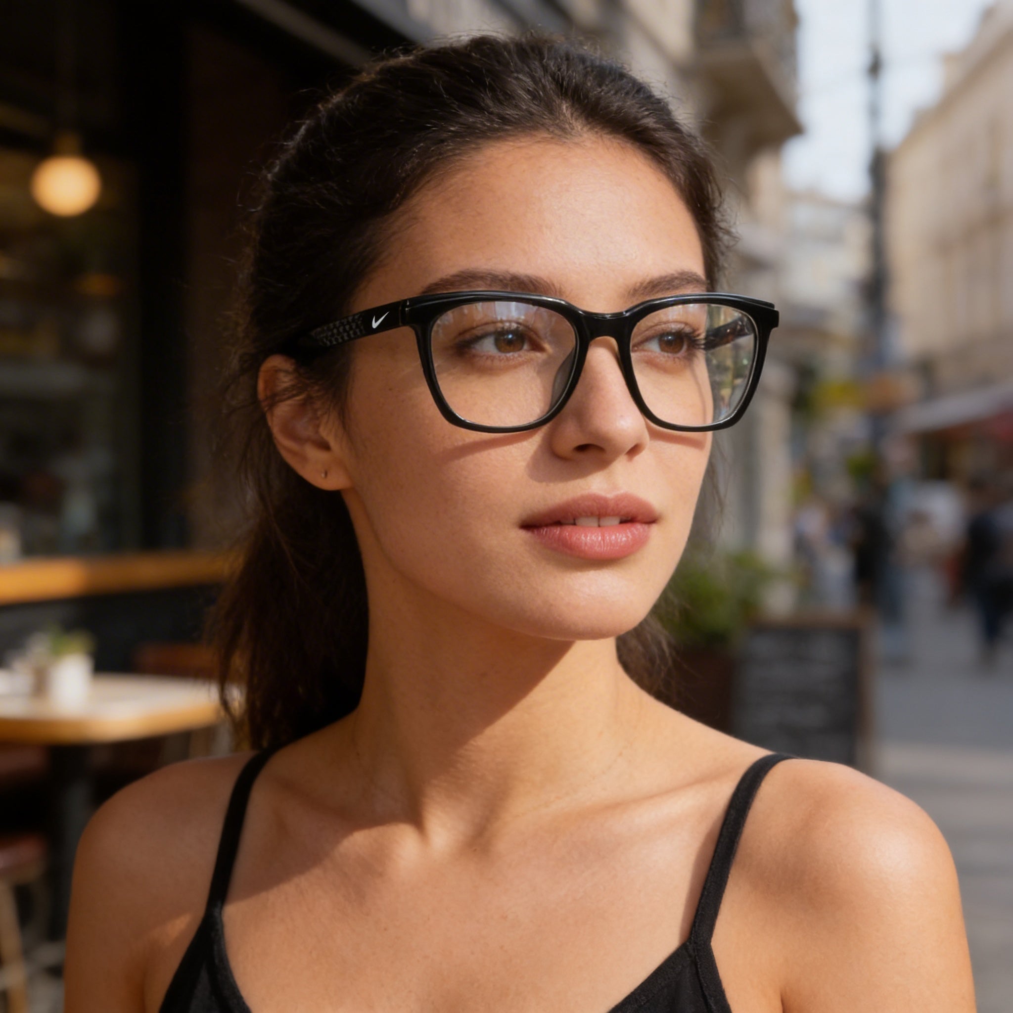 Nike 7273 Unisex Full Rim Square Plastic Prescription Ready Optical Eyeglasses Anthracite 53-18-140, Photo 5