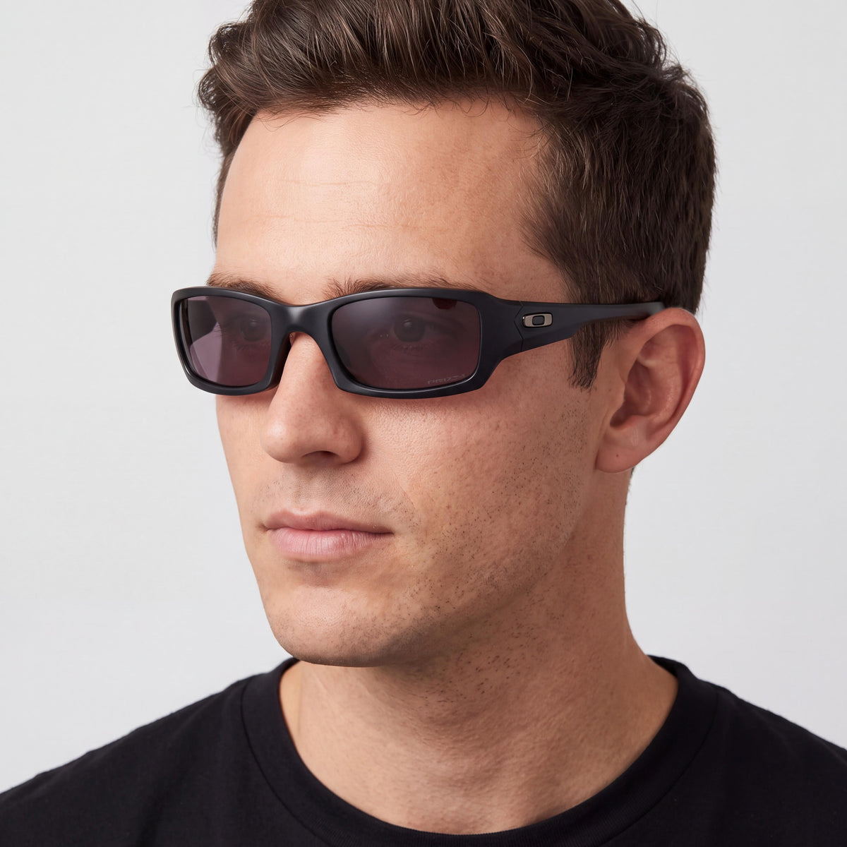 Oakley Men's Oo9238 Matte Black Polycarbonate Prizm Grey Non-Polarized 100% UV Protected Sunglasses 54mm, Photo 4