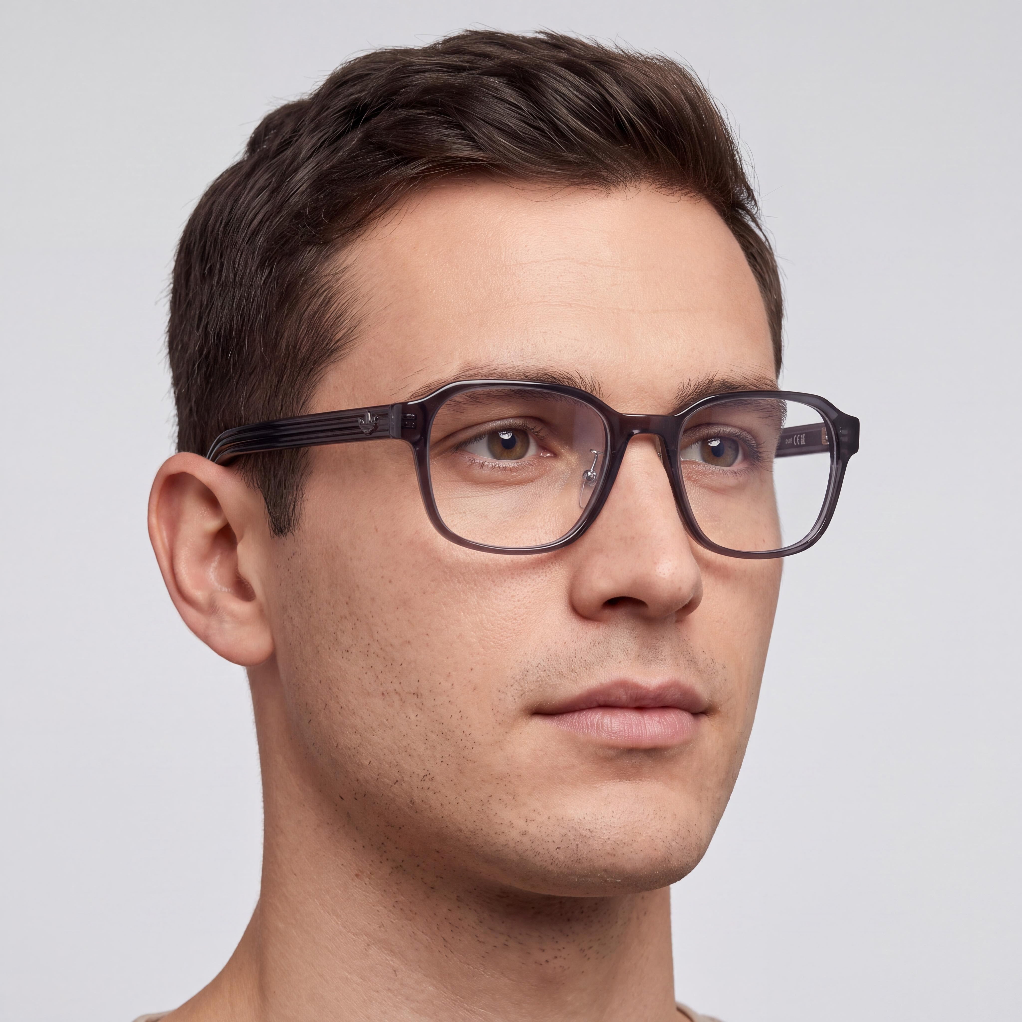 adidas Originals Or5110-d Men's Eyewear Frame with Plastic Construction, Shiny Grey, Size 54/19/145, Photo 3
