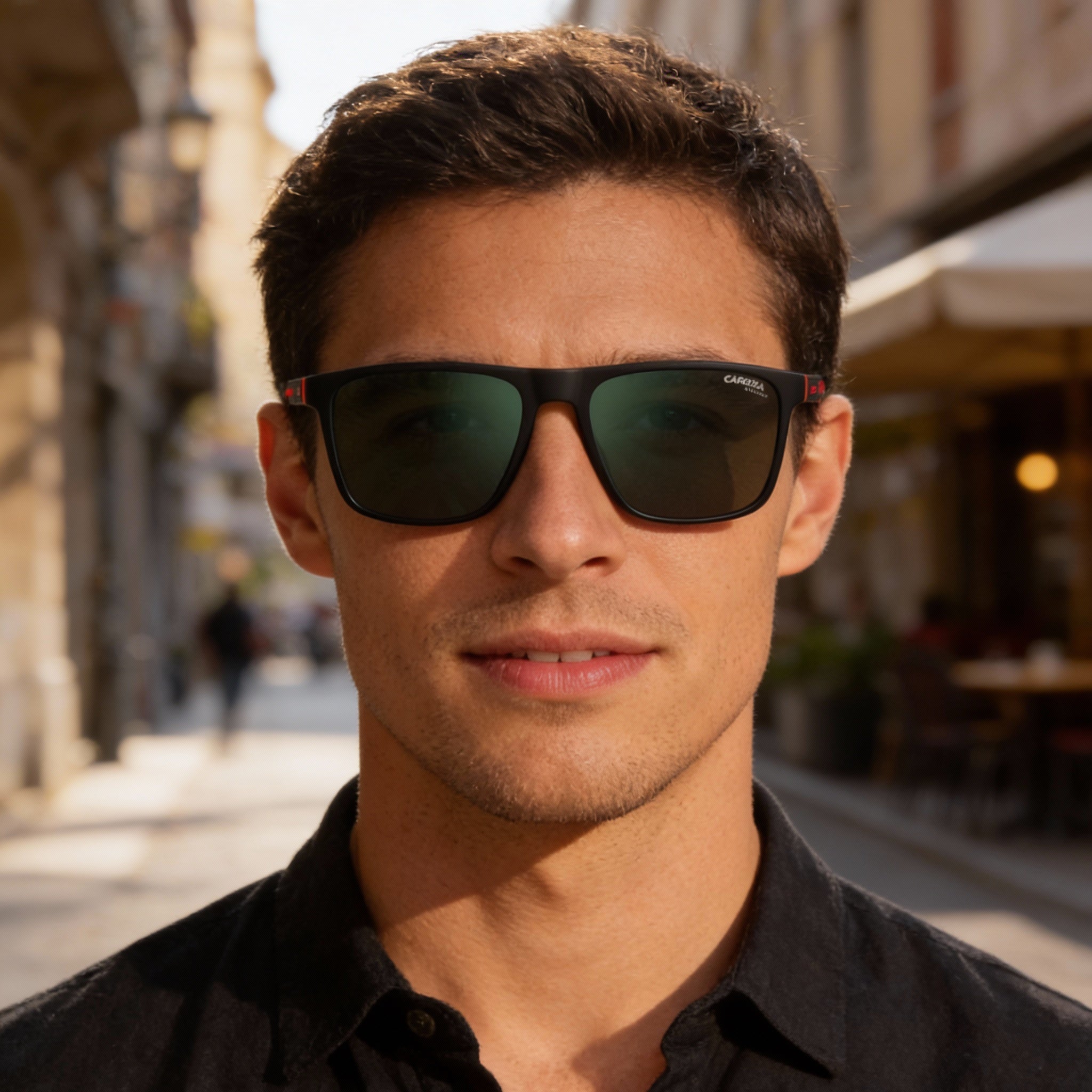 Carrera Contemporary 8064/S Men's Black Red Green Grey High Contrast Polarized Sunglasses 57mm, Photo 6