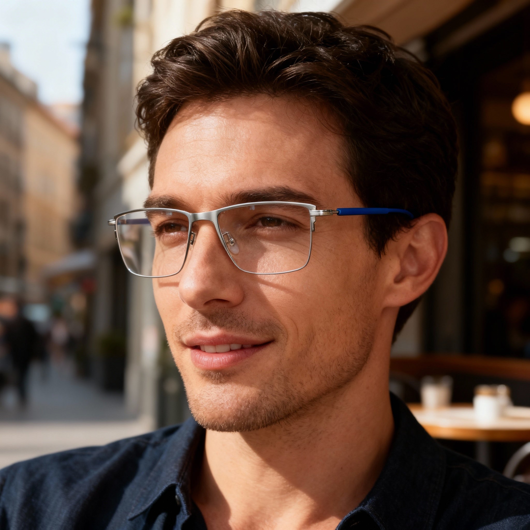 Calvin Klein Ckj21400 Men's Satin Gunmetal Metal Frame Polarized Polycarbonate Sunglasses 54-16-145, Photo 6