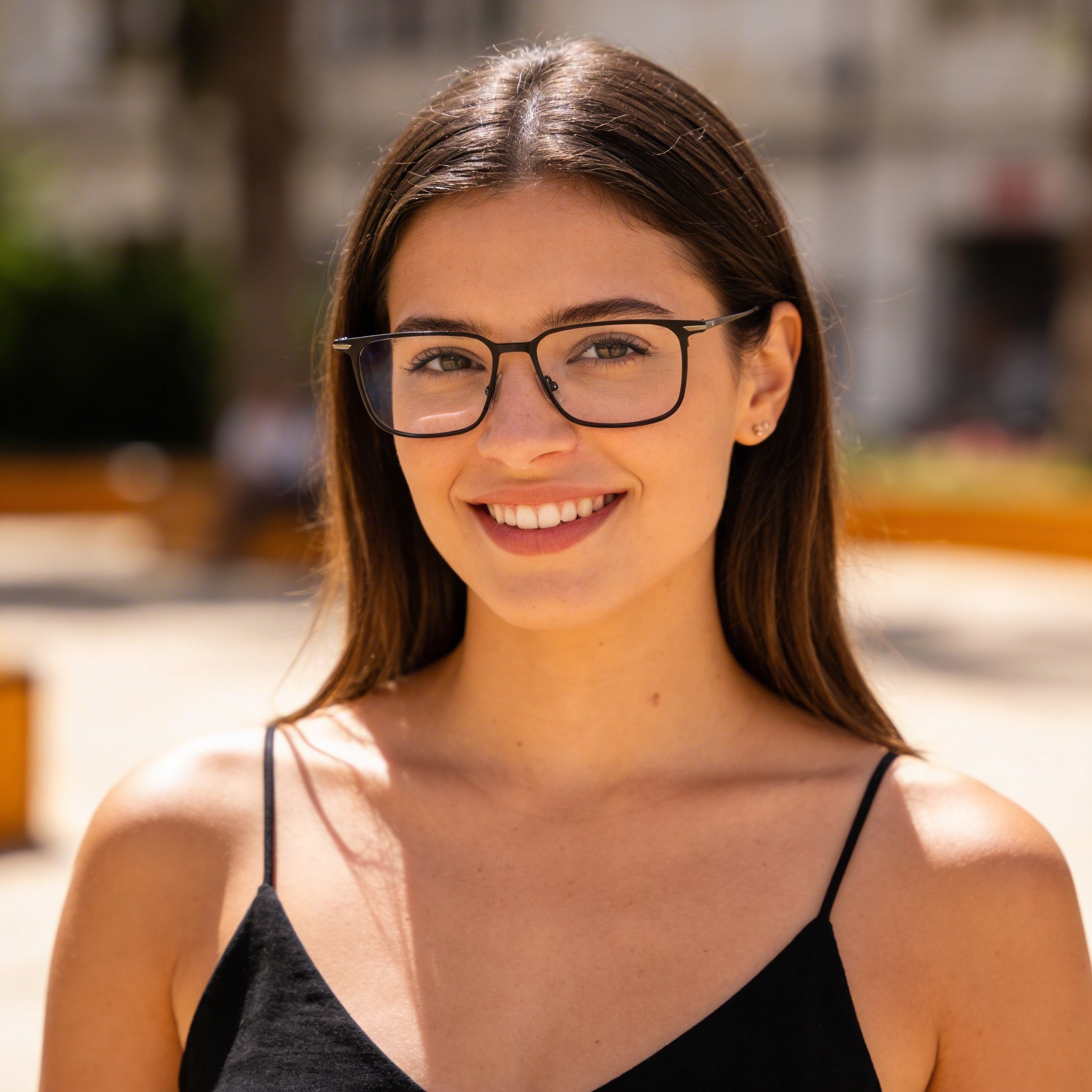 Gafas unisex modernas Hugo Boss con montura de titanio en color negro mate, ancho de lente 55, Photo 4