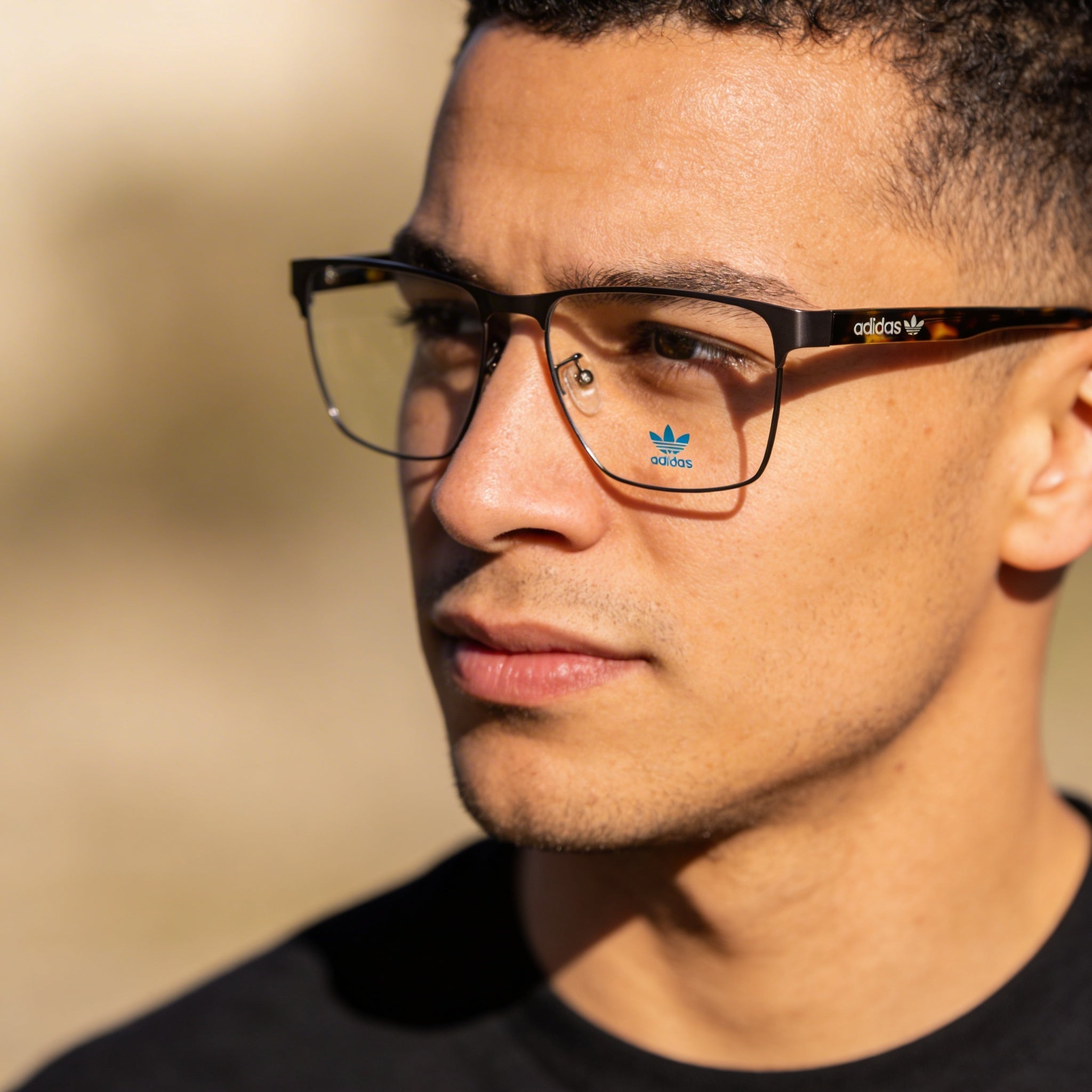 Adidas Modern Men's Metal Frame Eyeglasses, Shiny Gunmetal with Clear Polycarbonate Lenses, Size 55-16-140, Photo 6