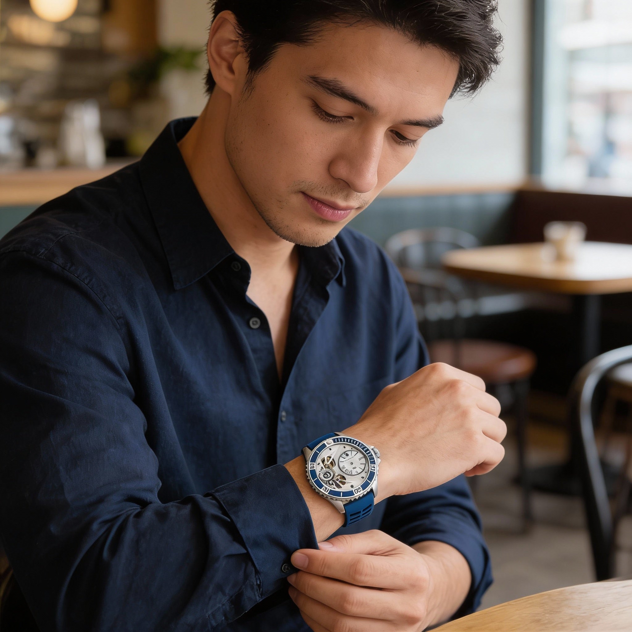 Reloj Oceanaut de cuarzo para hombre, tono plateado, con fecha, resistente al agua hasta 100 m y cristal mineral., Photo 5